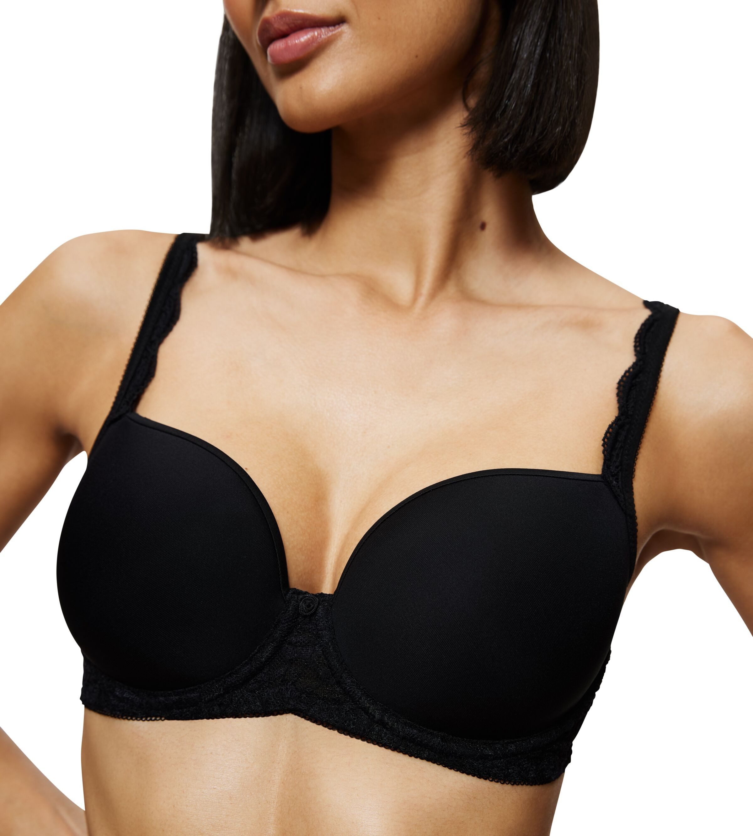 Triumph T-Shirt-BH Amourette Stretch-Spitze, glatte Cups, atmungsaktiv, leicht, feminin
