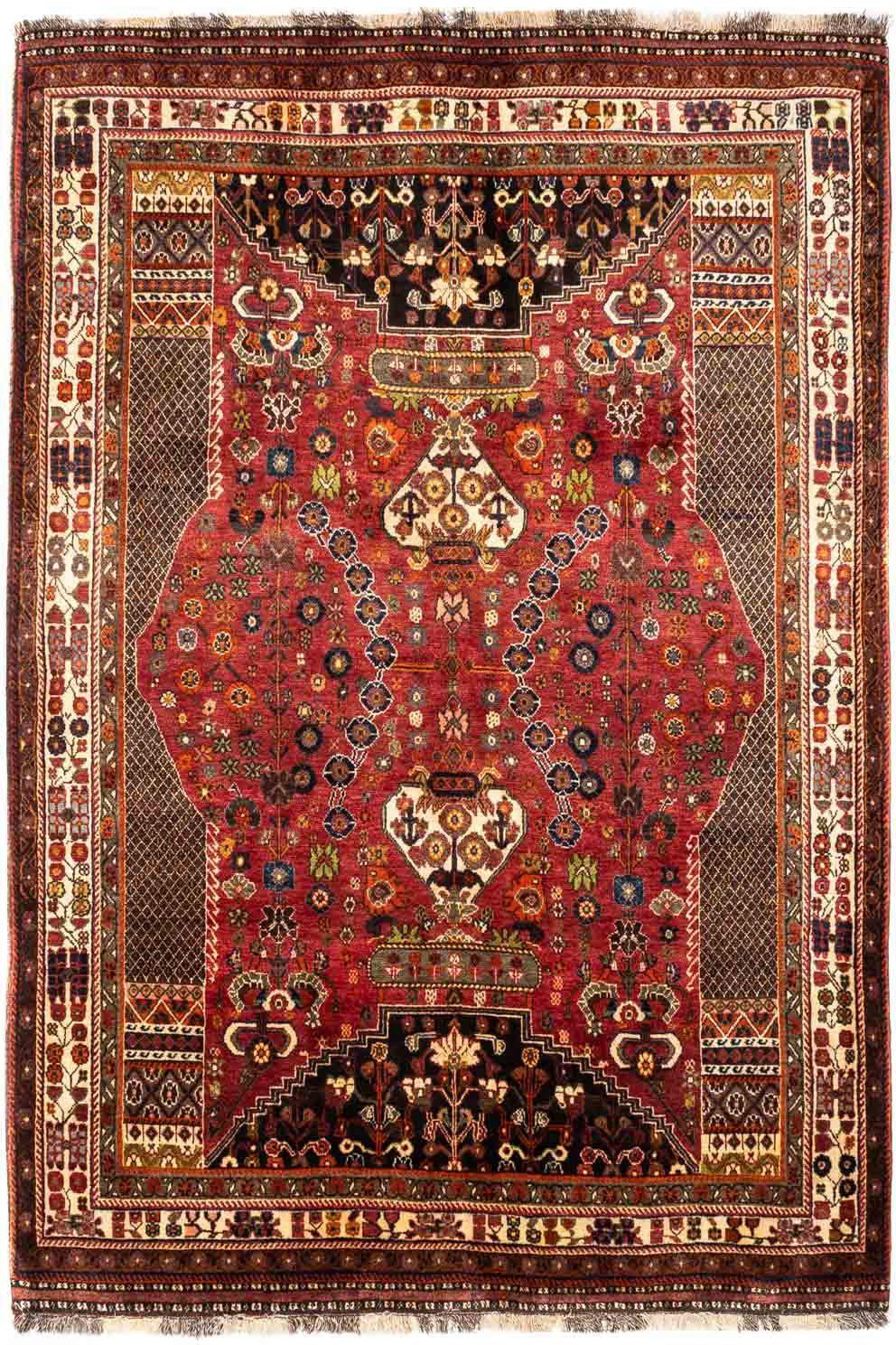 mm, Wollteppich 174 Shiraz mit cm, Höhe: Unikat Medaillon 243 morgenland, Zertifikat rechteckig, 1 x