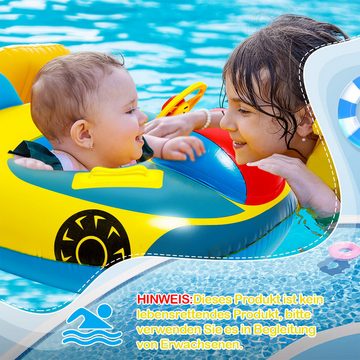 DOPWii Schwimmsitz Aufblasbares Schwimmbad-Schwimmauto für Kinder, schwimmende Luftmatratze für den Sommer, Schwimmboje mit 2 Griffen