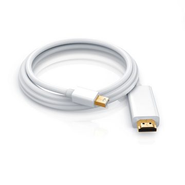 CSL Audio- & Video-Kabel, Mini DisplayPort, HDMI Typ A, (300 cm), Premium Full HD MiniDP Adapter Monitor Kabel - 3m