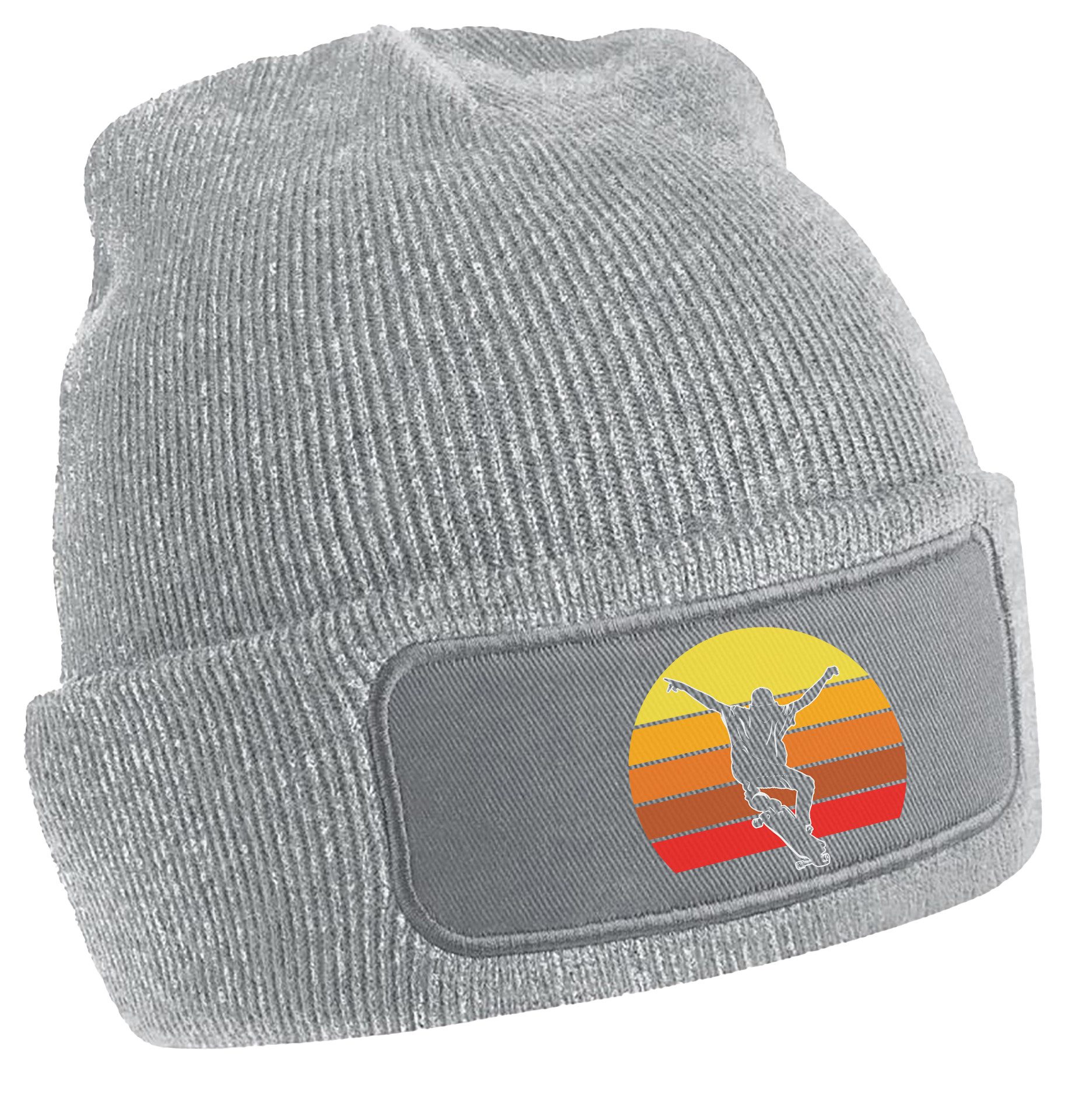 Strickmütze - Beanie mit Skater Print