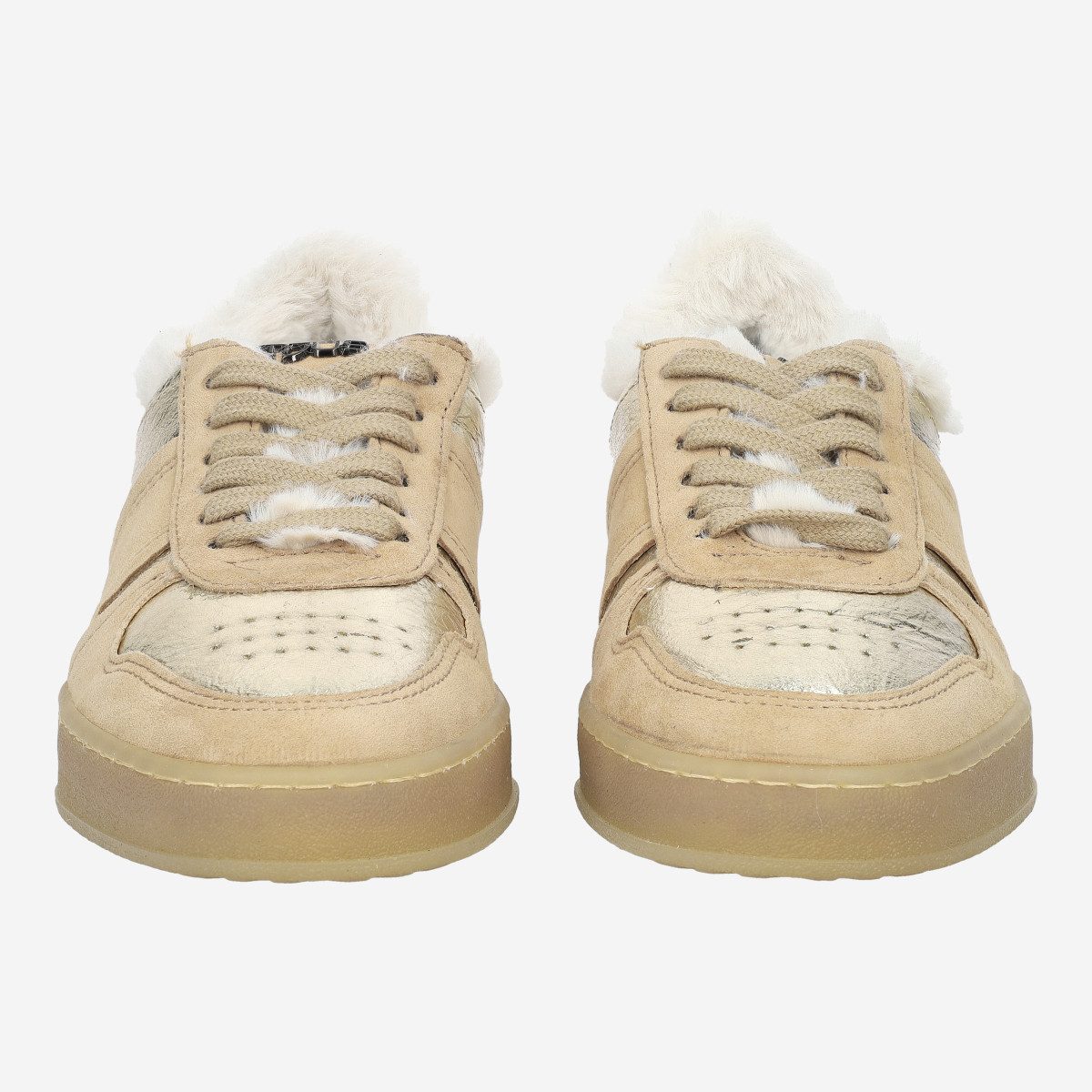 Mjus MJUS T94150 0003 AVENA, Warmfutter, Schnürschuhe, Beige / Gold, Damen Schnürschuh