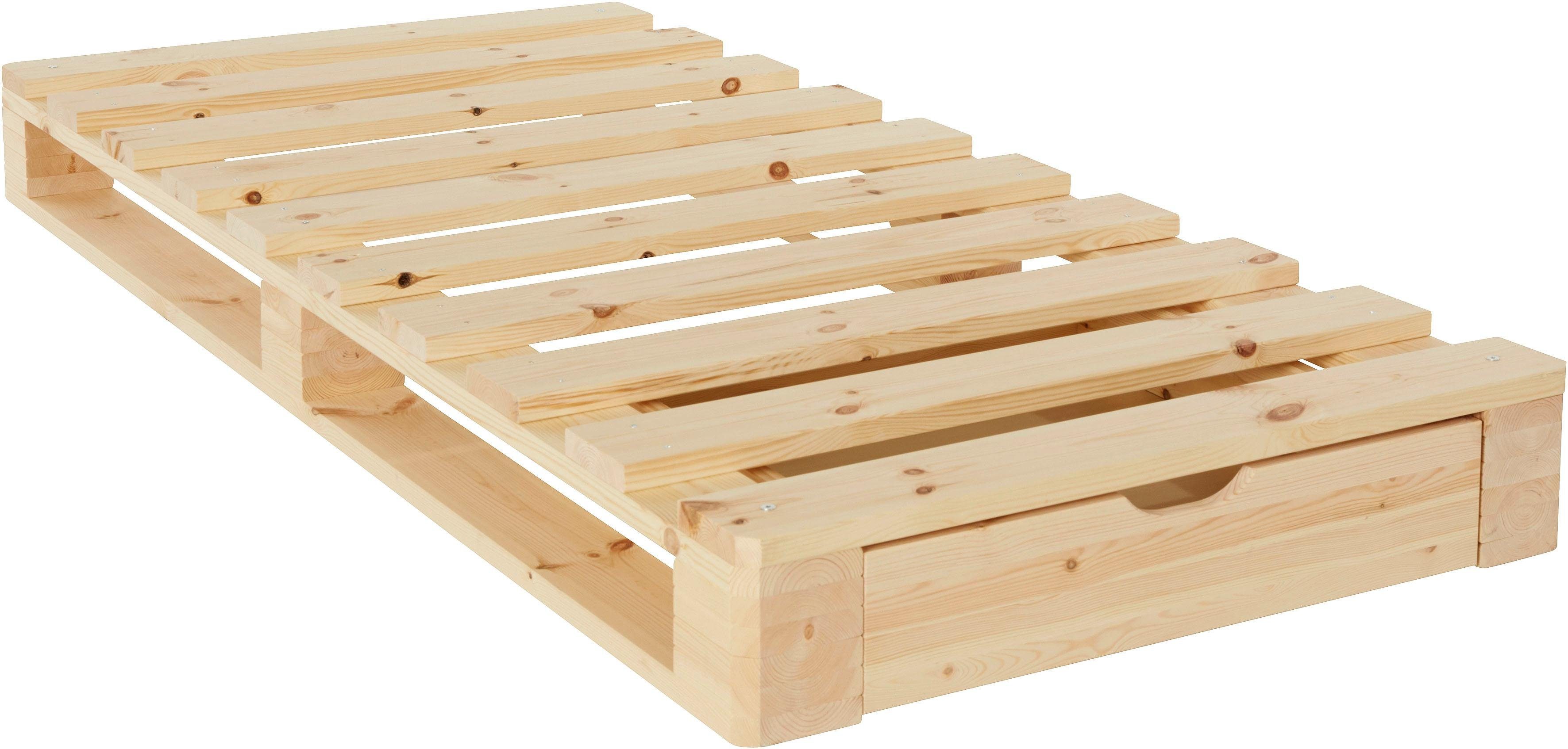 OTTO home Palettenbett "ALASCO " BESTSELLER! Mit Schublade, zertifiziertes günstig online kaufen