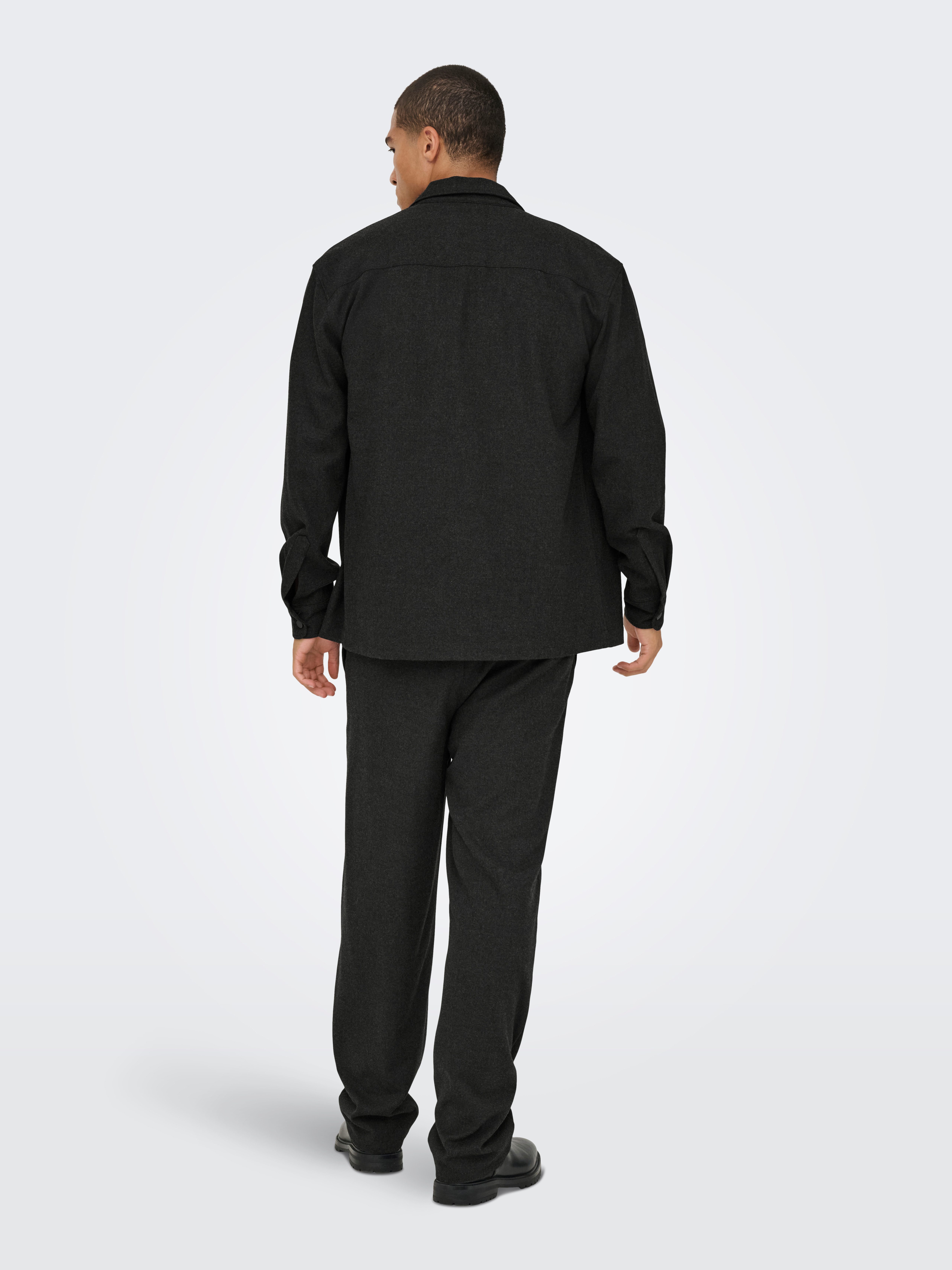 ONLY & SONS Langarmhemd ONSMARK BRUSHED 0353 OVERSHIRT Materialmix, regular fit
