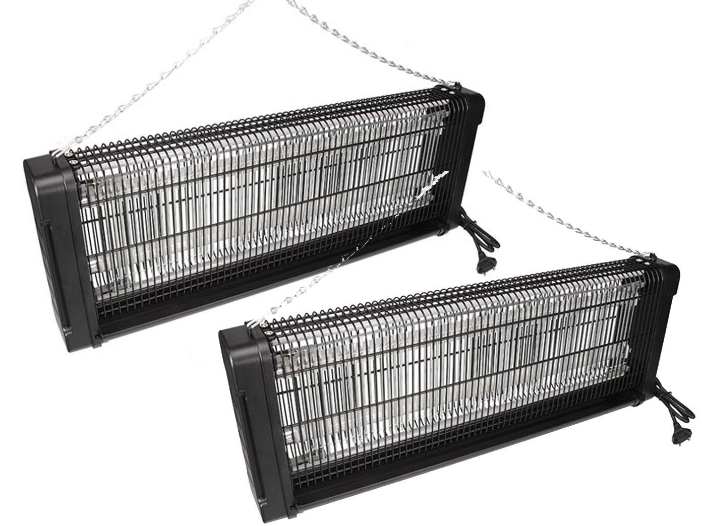 PEREL Insektenschutzplissee, Hängend oder als Standgerät, UV Insektenlampe Stechmücken-Falle Mückenlampe Fliegenfalle 30-150m²