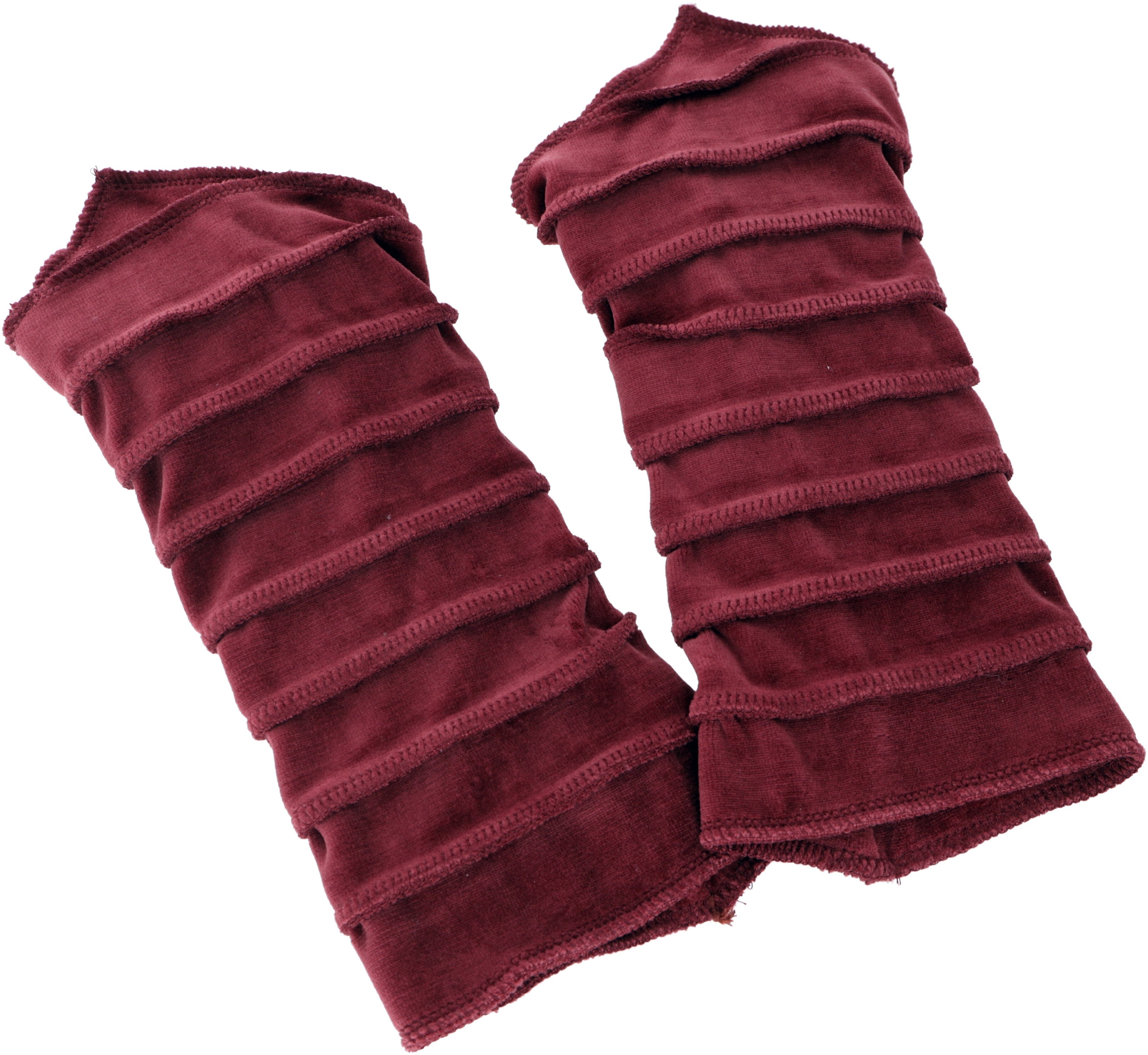 Guru-Shop Strickhandschuhe Handstulpen Armstulpen aus Samtstoff,.. günstig online kaufen