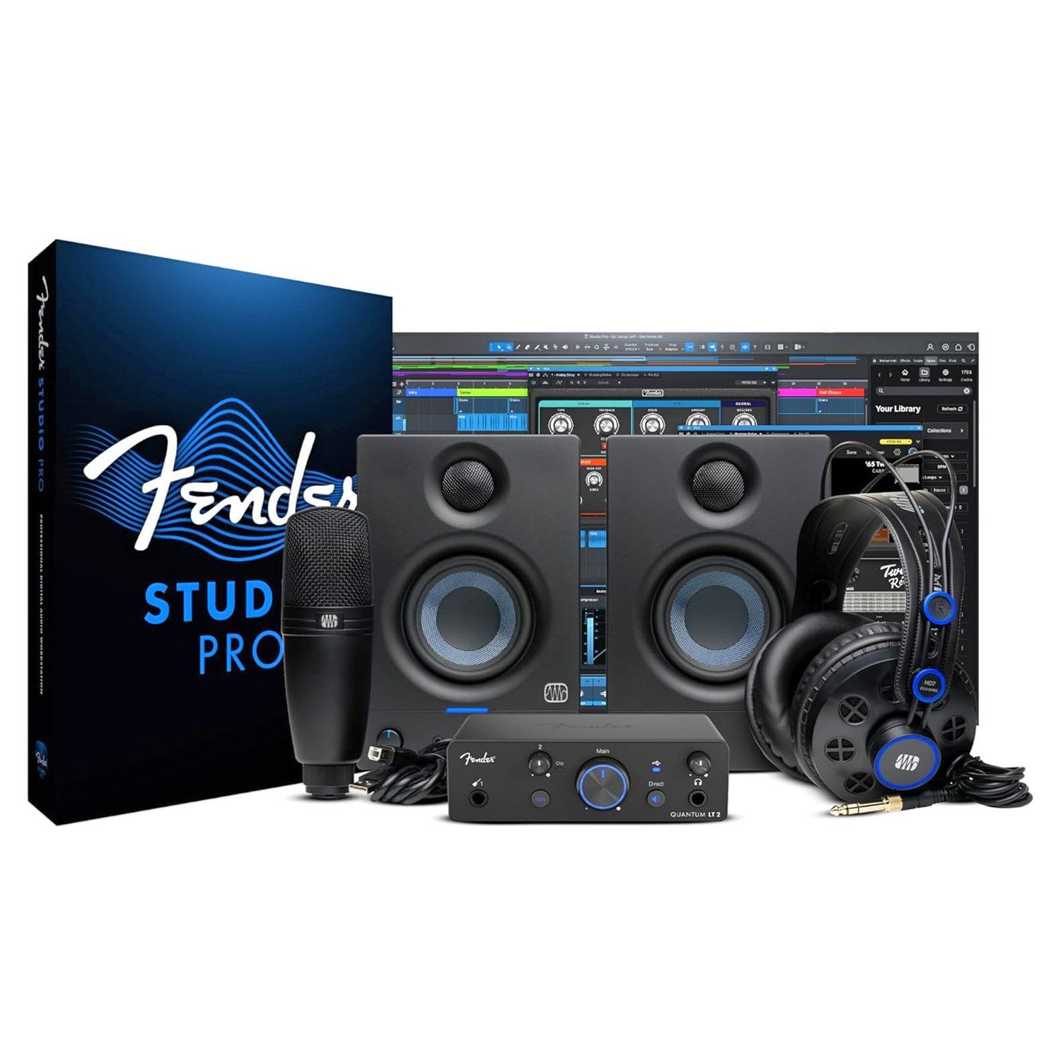 Fender Fender Recording-Set Quantum Complete Bundle Digitales Aufnahmegerät (Komplettes Recording-Bundle)