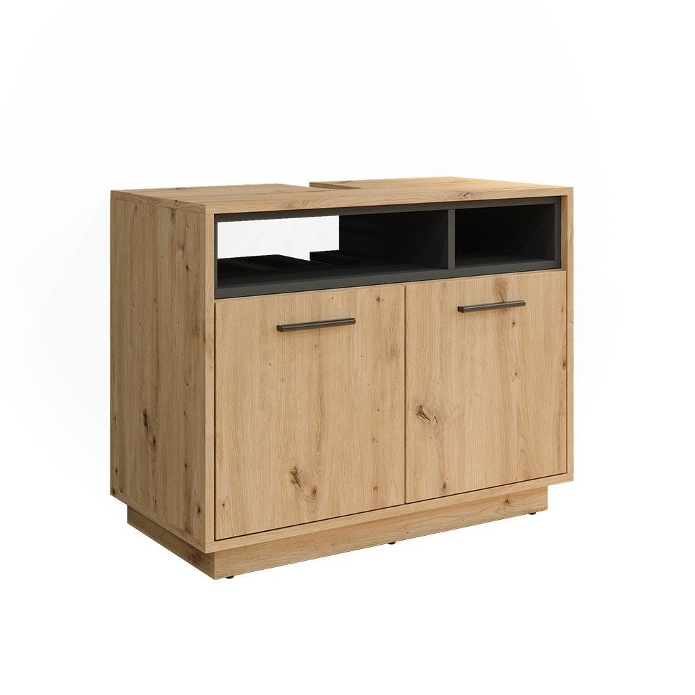 Vicco Waschbeckenunterschrank Beatrice, Eiche/Anthrazit, 80 x günstig online kaufen