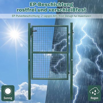 Randaco Gartentor 150X100CM Gartentür Zauntor Gartenpforte Hoftür Zauntür Gartenzaun Tor, mit Schloss, Türklinke und Schlüssel