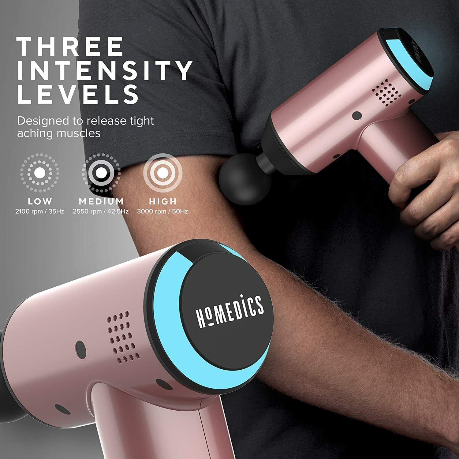 HOMEDICS Massagepistole Massage Gun Massagepistole Massagegerät Akku PGM-200