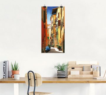 Artland Wandbild Altstadtgasse Riva del Garda, Architektonische Elemente (1 St), als Leinwandbild, Poster, Wandaufkleber in verschied. Größen
