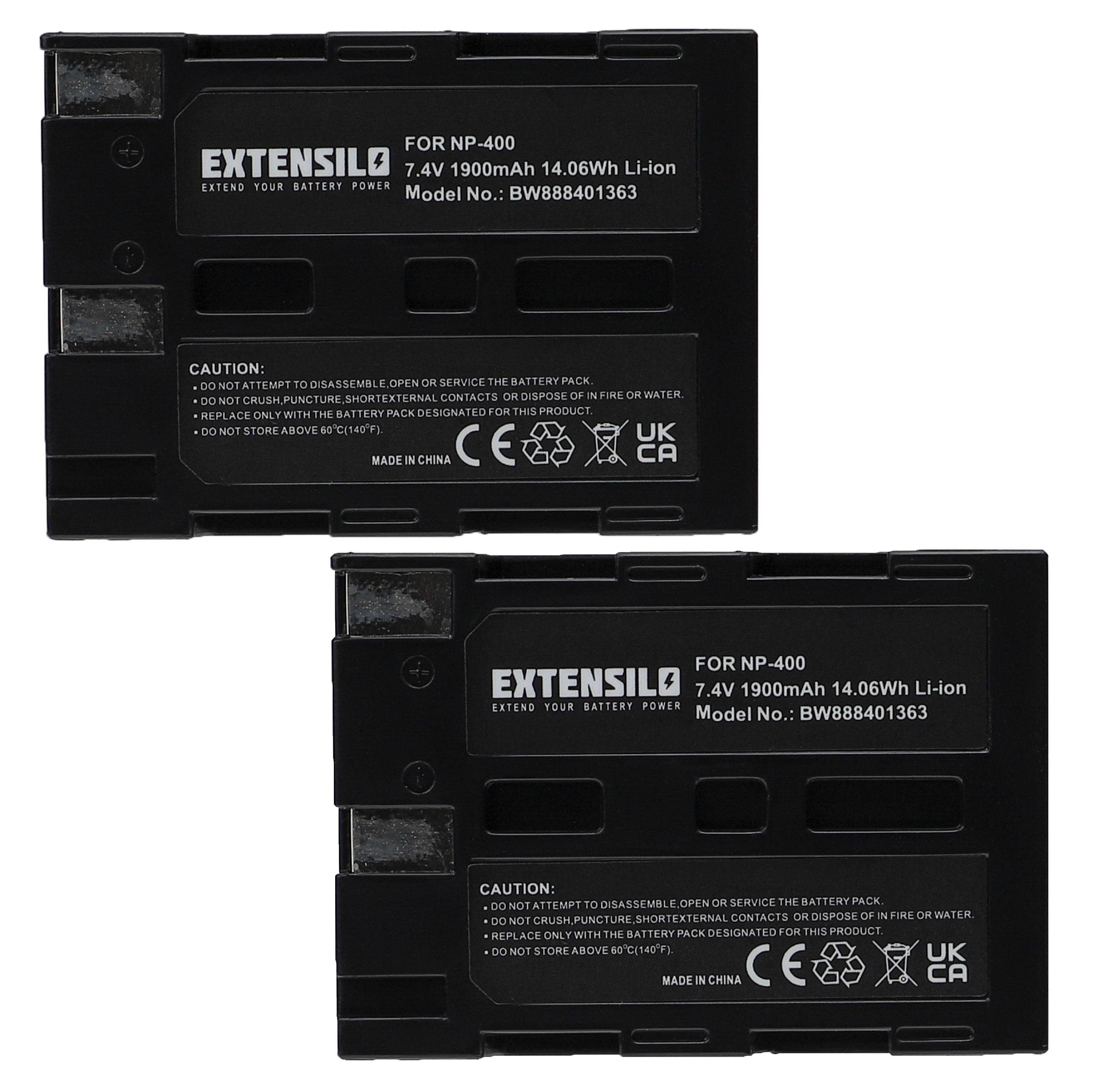 Extensilo kompatibel mit Samsung GX-20, GX-10 Kamera-Akku Li-Ion 1900 mAh (7,4 V)