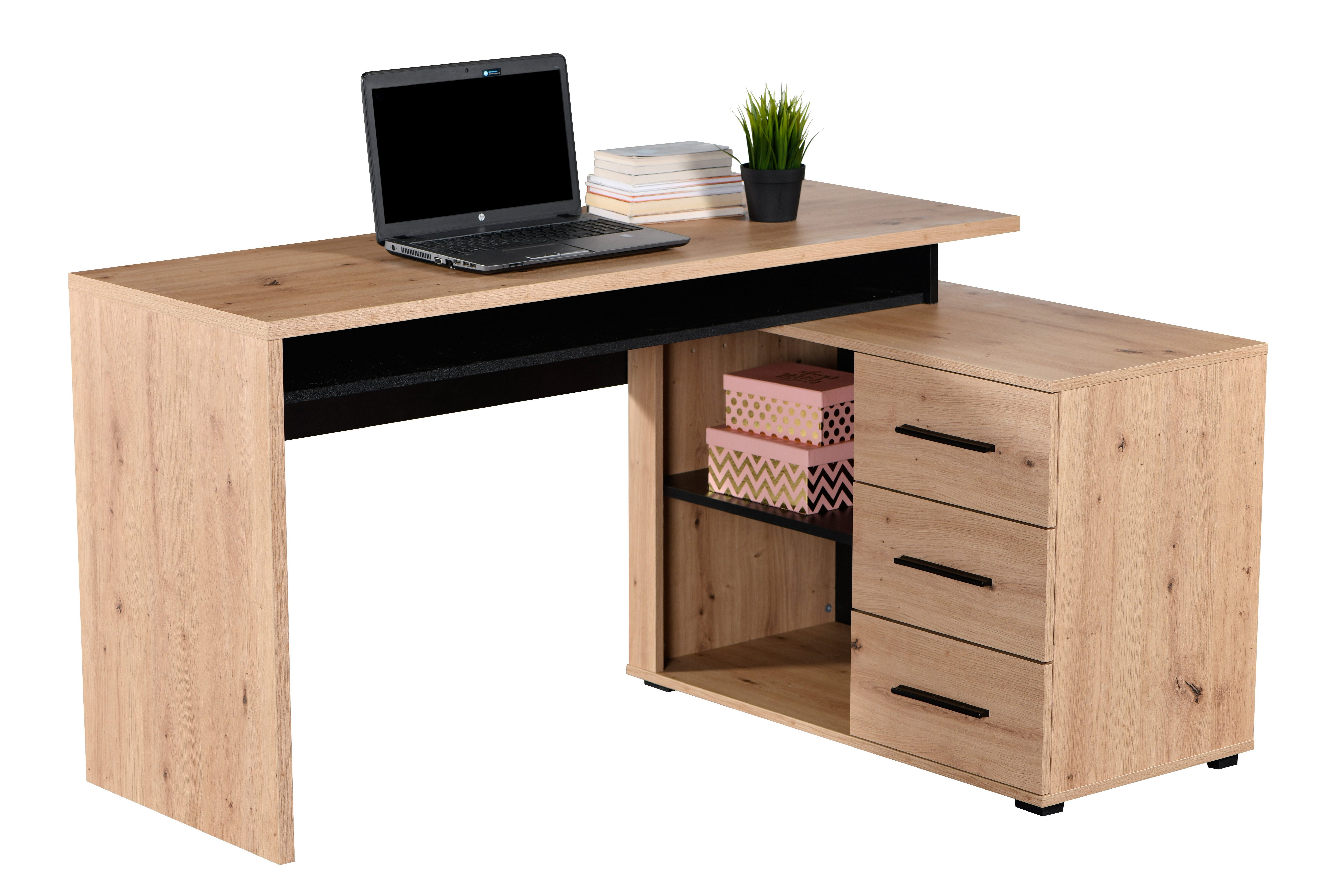 Home affaire Schreibtisch Arhimed, zeitlos und praktisch, Home Office geeignet