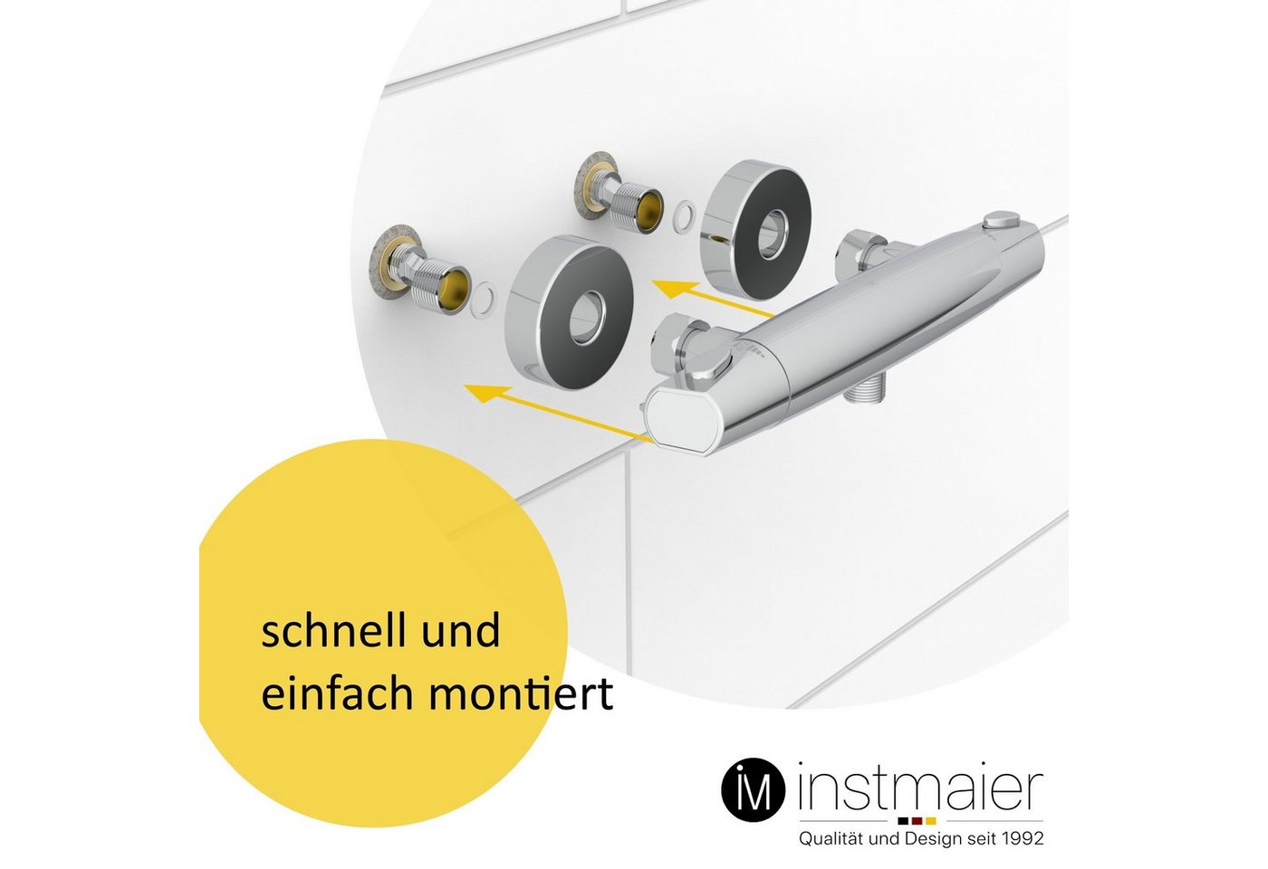 Thumbnail - instmaier Brausethermostat T1, Duschthermostat mit Verbrühschutz, Farbe Chrom