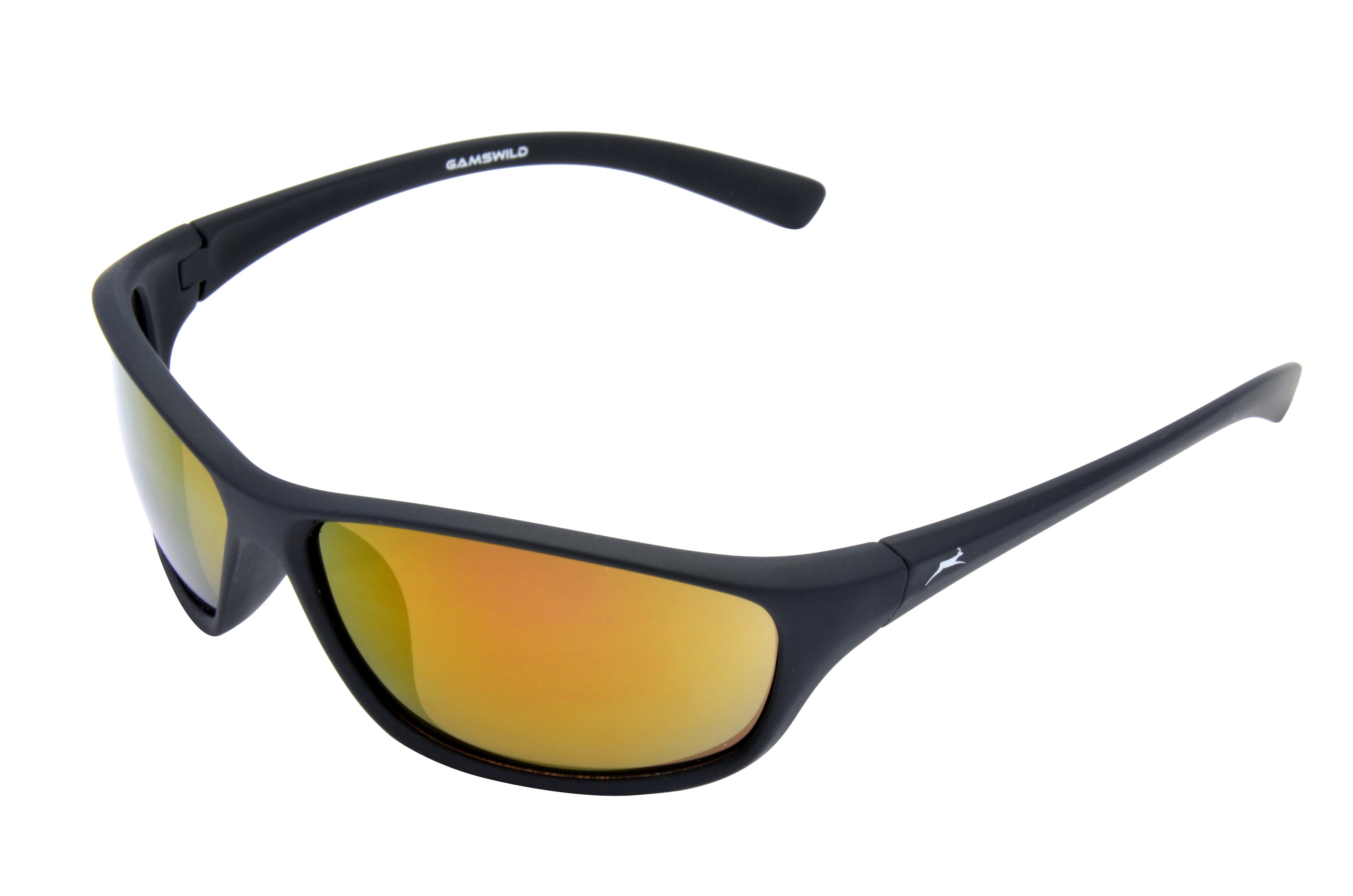 Gamswild Sonnenbrille WS6426 Sportbrille Damen Herren Fahrradbrille Skibrille Unisex, braun, grün, violett Softtouch