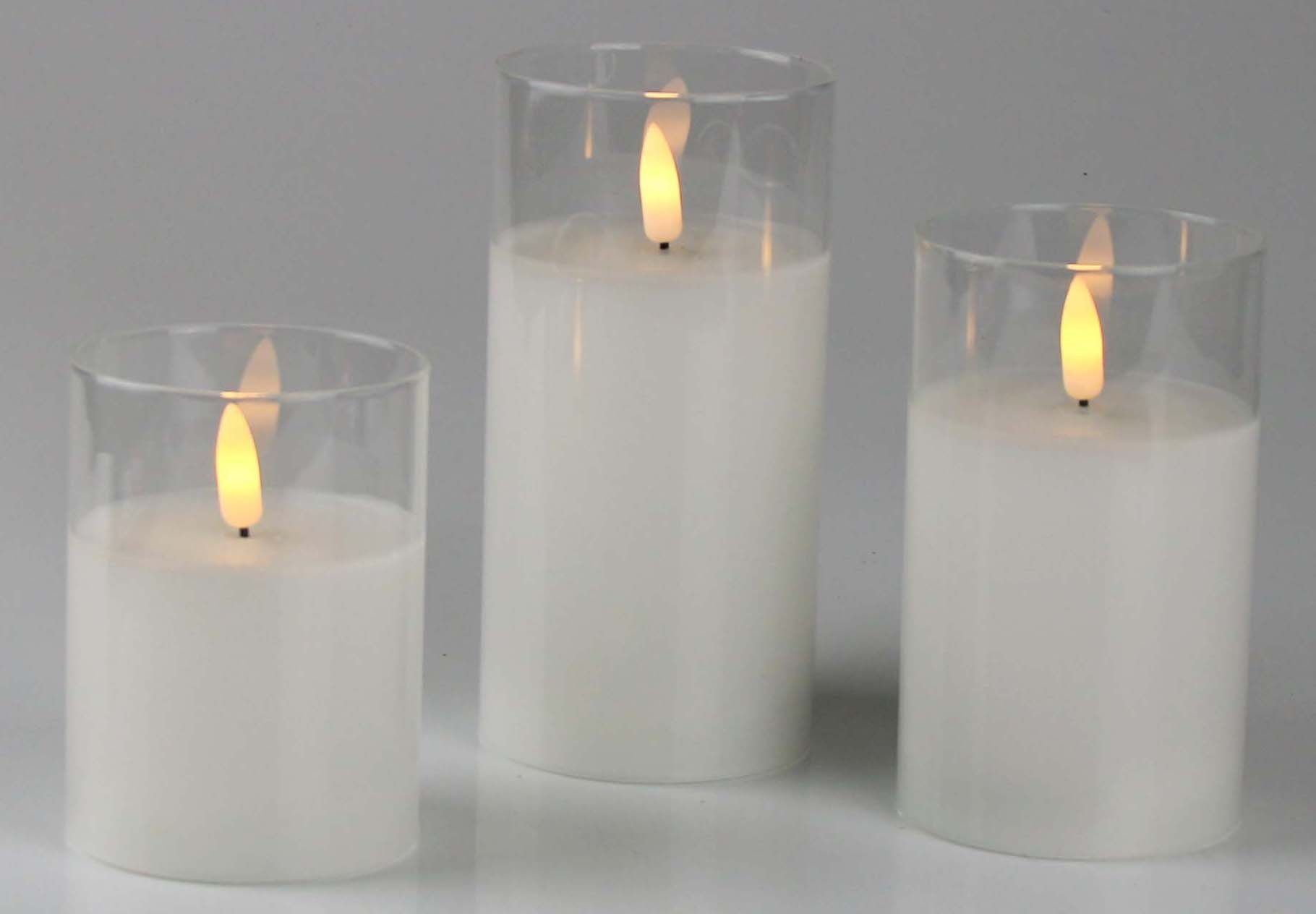 AM Design LED-Kerze (Set, 3-tlg), mit beweglicher LED-Flamme, weiß günstig online kaufen