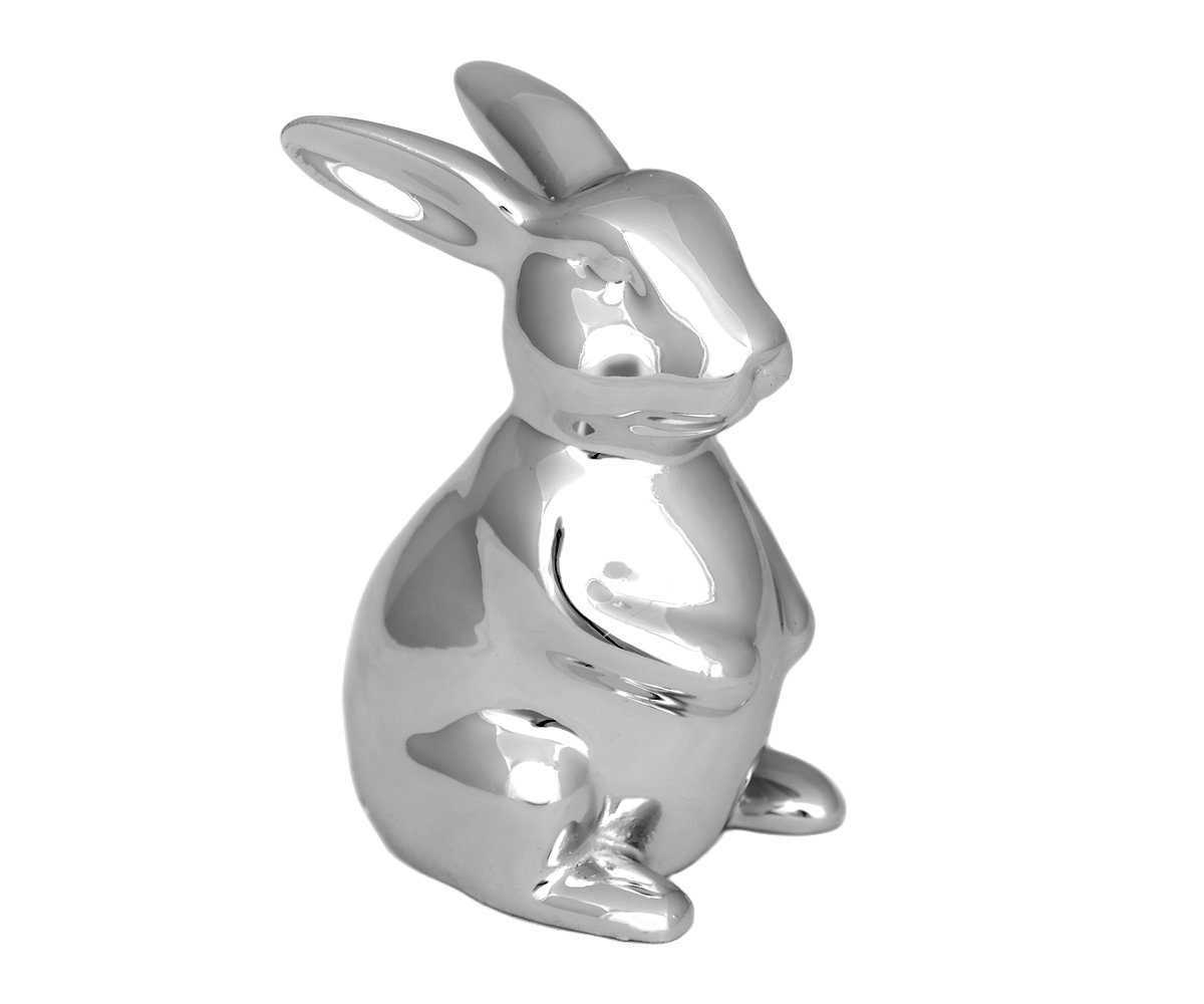 Brillibrum Dekofigur Hasen Figur versilbert Пасхальный зайчики Deko Häschen in Silber
