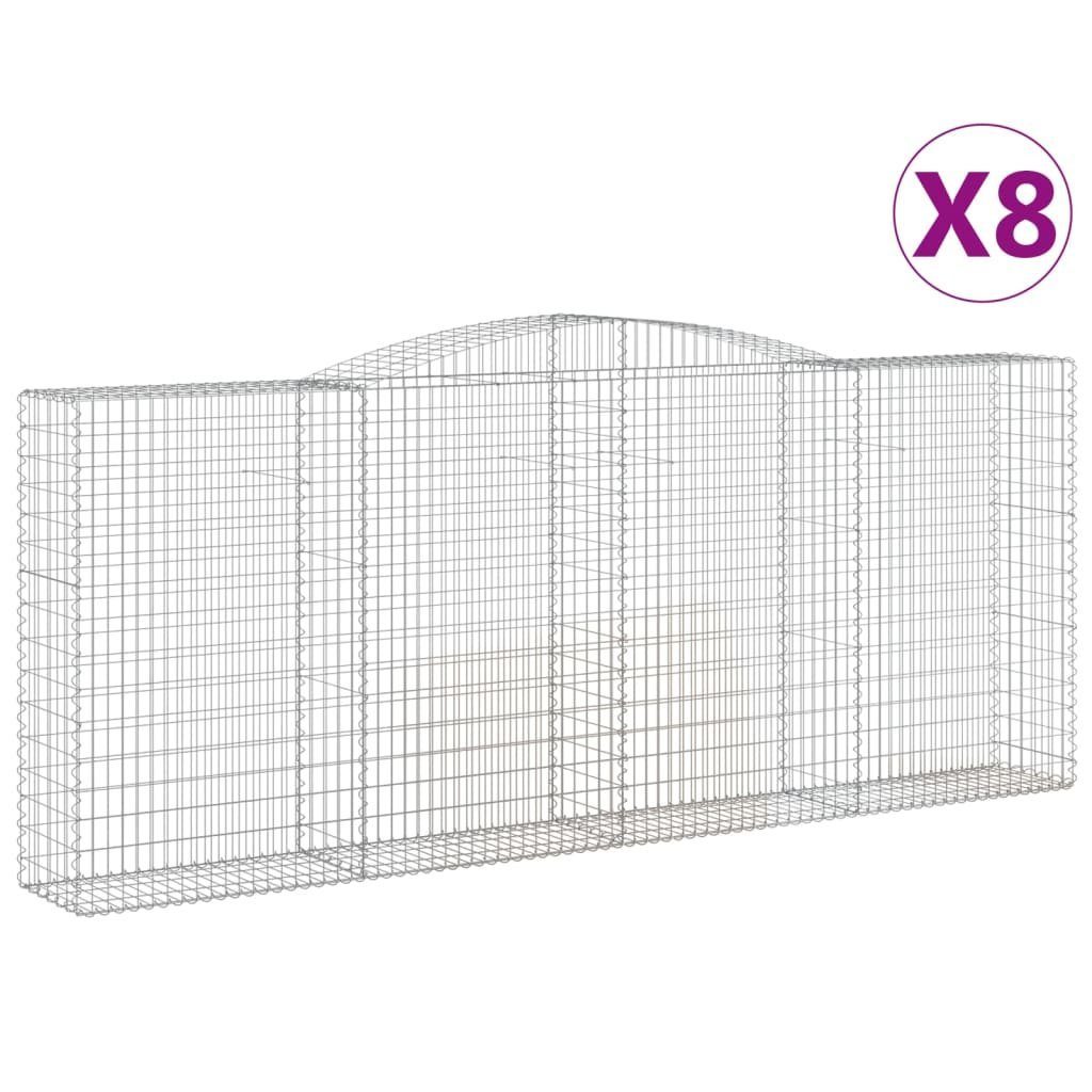 Thumbnail - vidaXL Blumentopf Gabionen mit Hochbogen 8 Stk. 400x50x160/180cm Verzinktes Eisen (8 St)