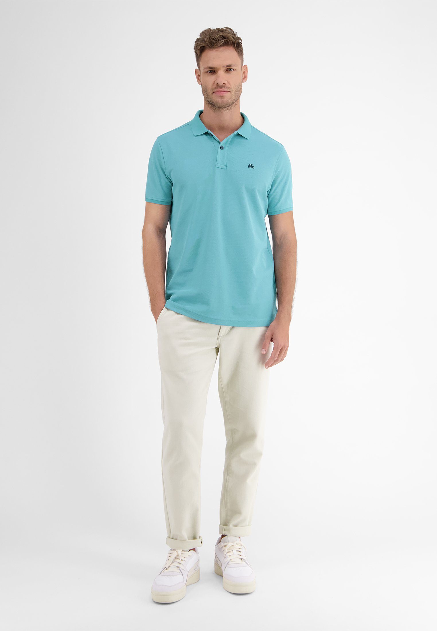 in *Cool Poloshirt LERROS Piquéqualität Klassischer LERROS & SKY Polostyle Dry* BLUE