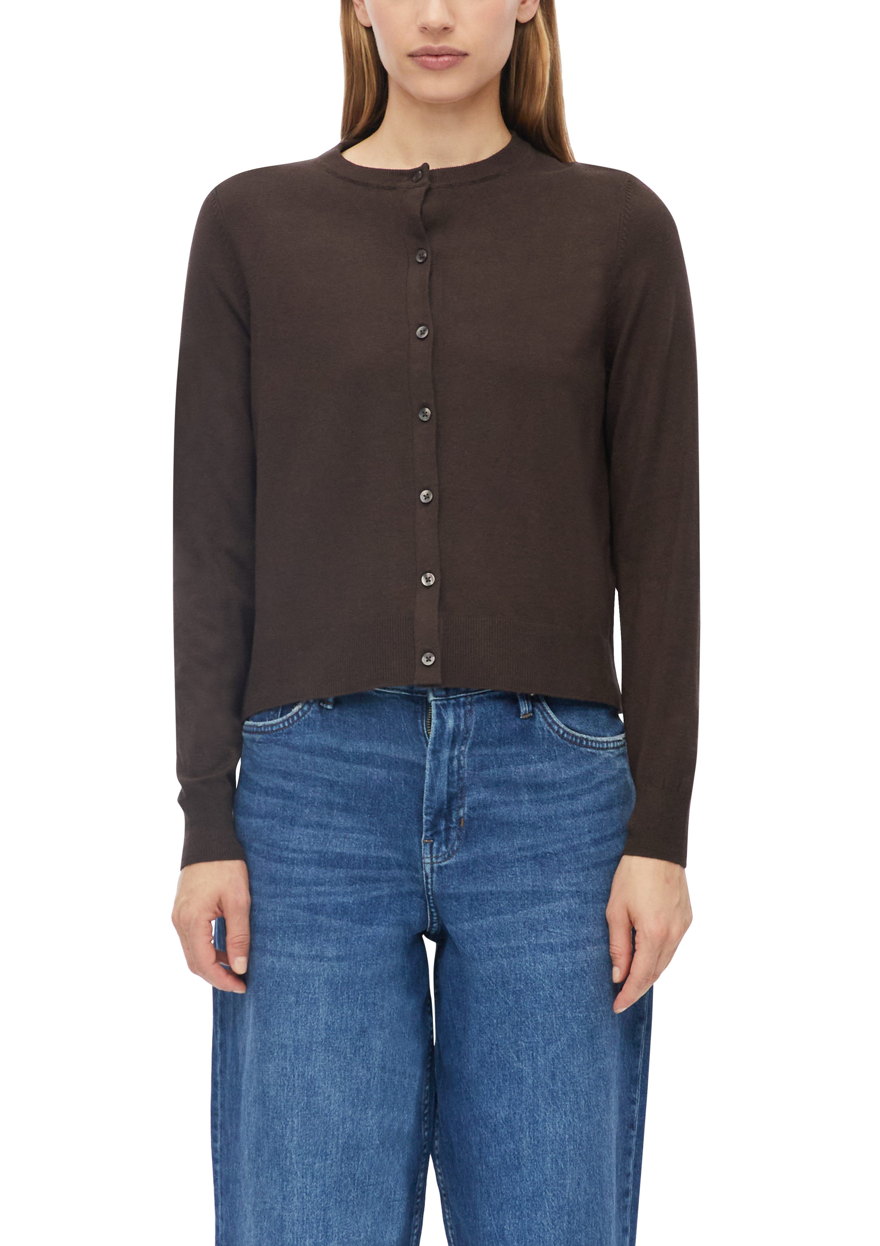s.Oliver Strickjacke Rundhals mit Viskose