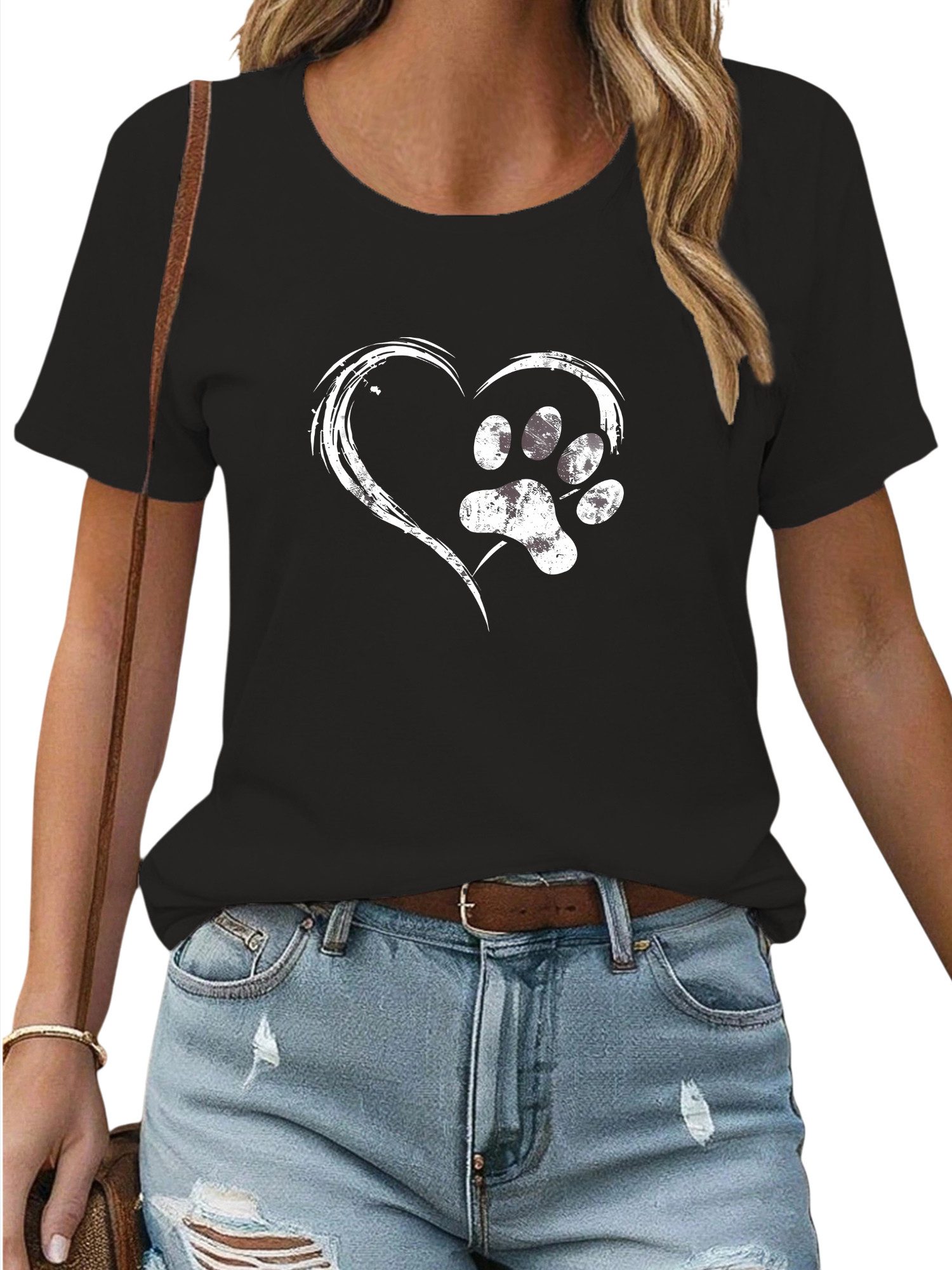 PYL T-Shirt Damen Sommershirt Kurzarm mit günstig online kaufen