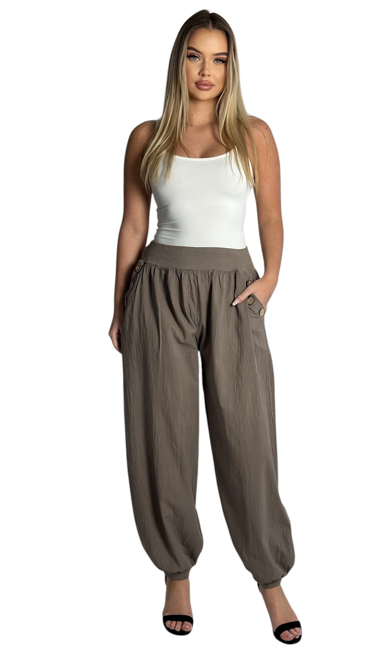 Mississhop Haremshose Damen Baumwolle Aladinhose Unifarbe günstig online kaufen