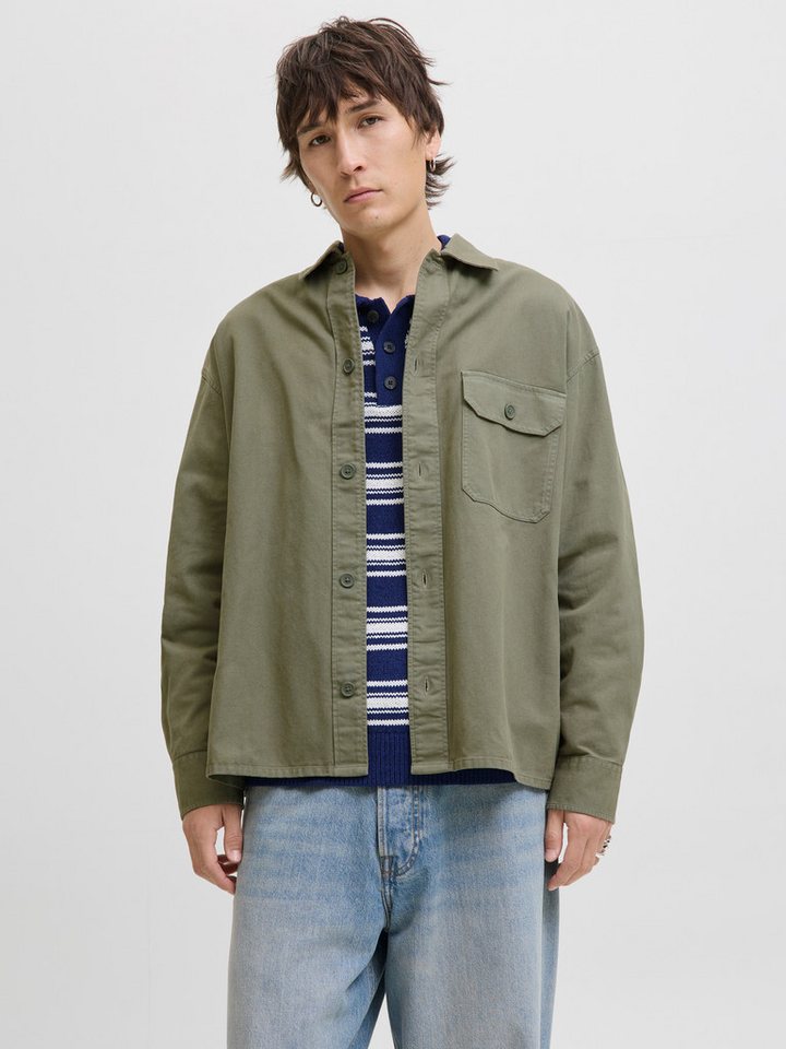 Jack & Jones Langarmhemd JJEDOVER OVERSHIRT LS SN