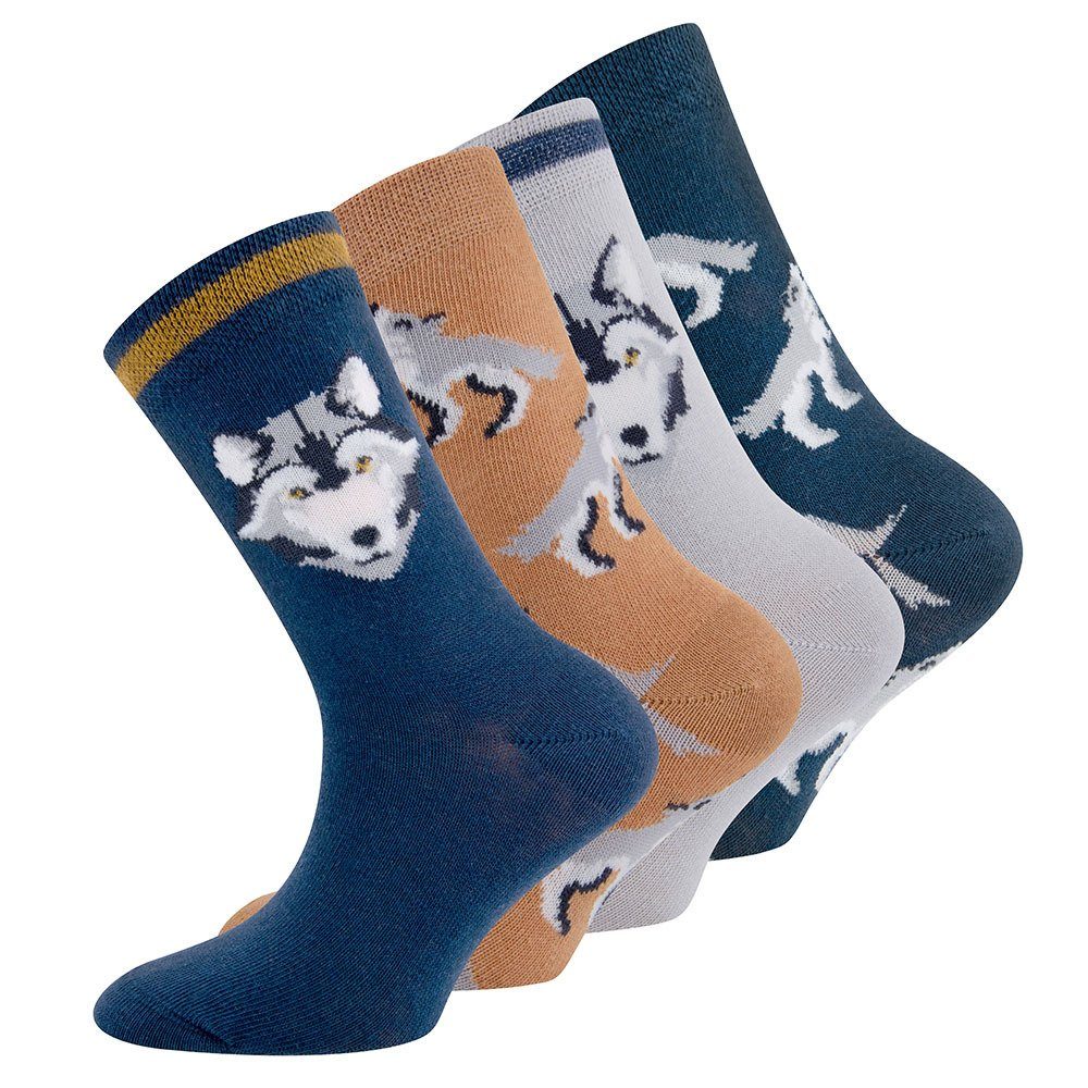 Ewers Socken Socken Wolf (4-Paar)