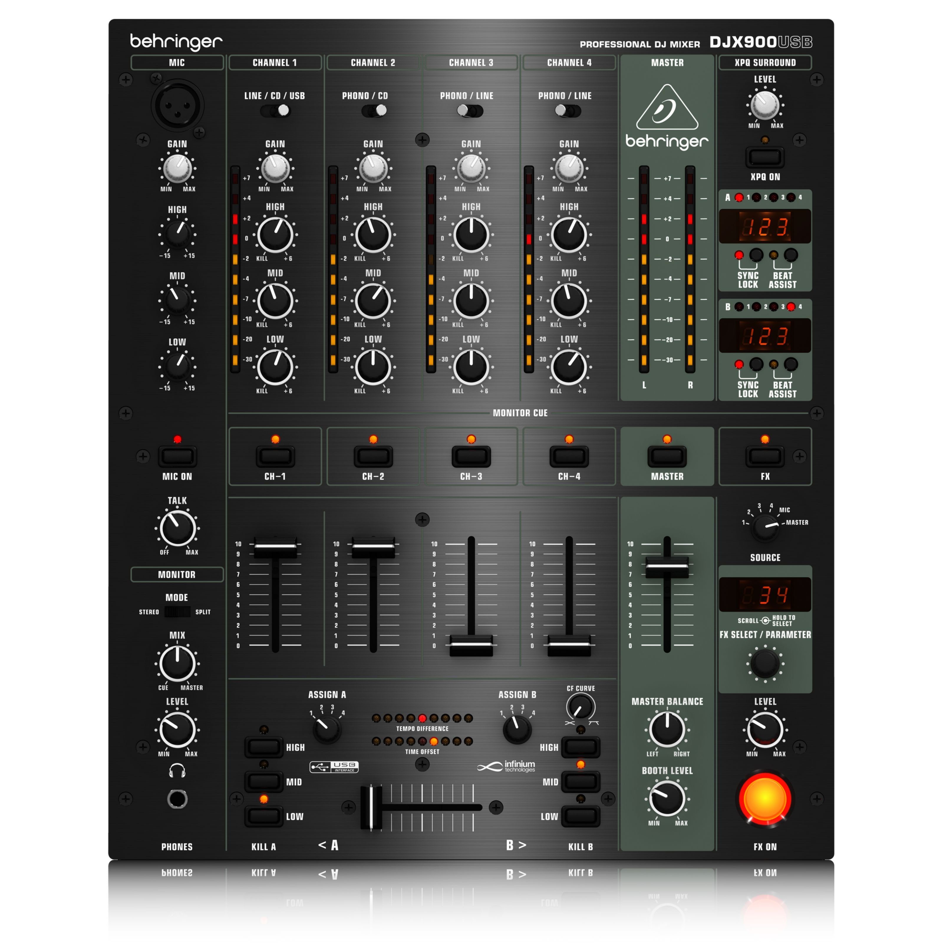 Behringer Mischpult, (DJX900USB, DJ-Mixer, DJ-Clubmixer), DJX900USB - DJ Mixer