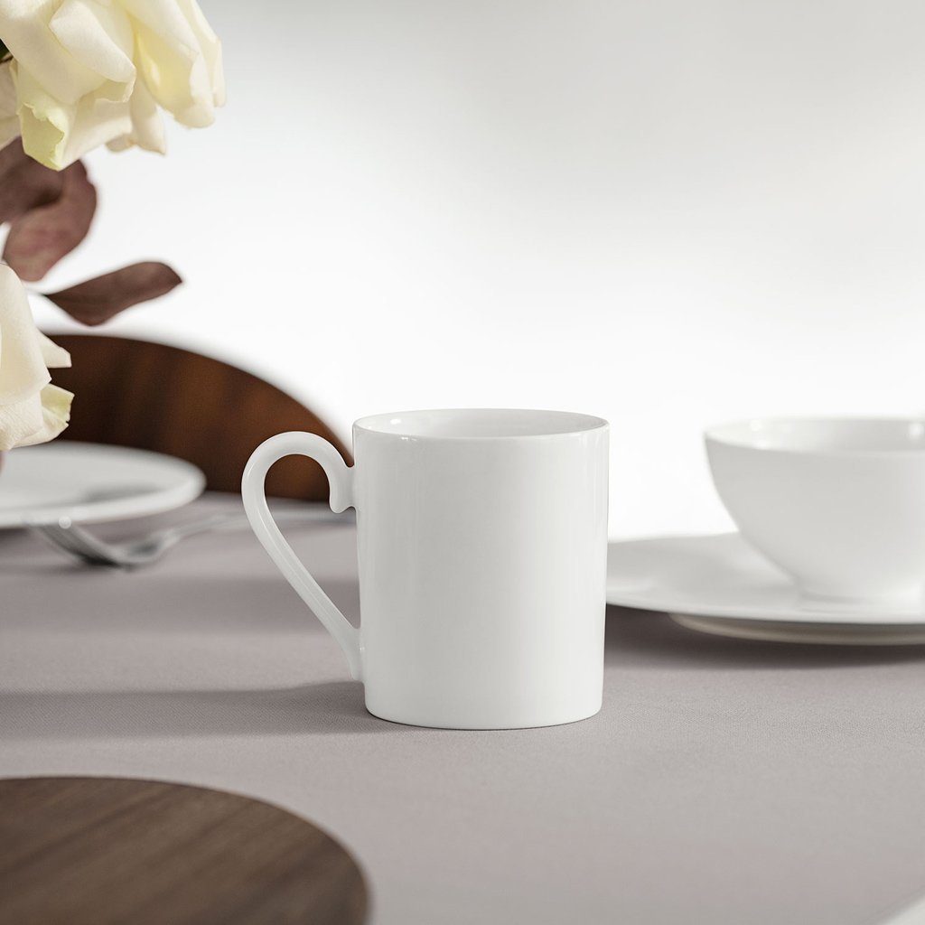 Villeroy & Boch Tasse Royal Kaffeebecher 300 ml, 1-tlg., Porzellan, Premium Bone Porcelain, mikrow.- & spülm.sicher, Made in Germany
