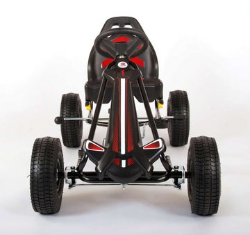 Volare Kinderfahrrad Go Kart Rennwagen - Jungen - groß - Luftreifen - 85% zusammengebaut, bis 50 kg, Luftbereifung, schwarz, Plastikfelgen