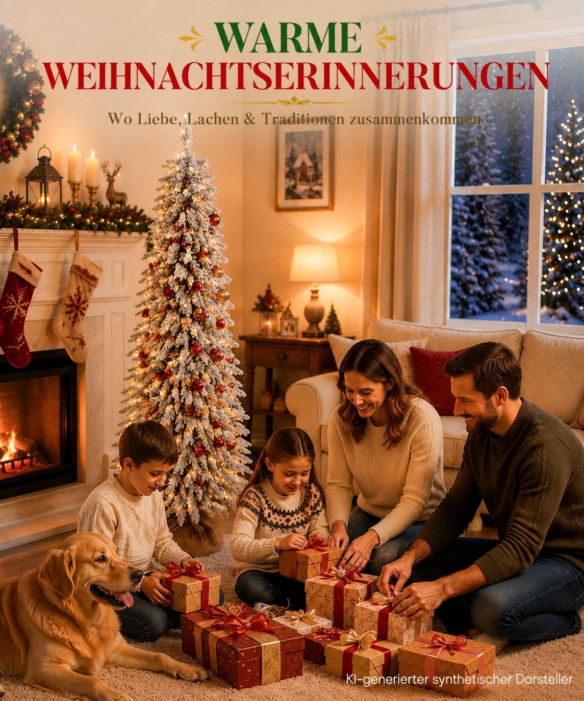 Yorbay Künstlicher Weihnachtsbaum Schlank Christbaum beflockt mit warmweißen LED Beleuchtung, Fichte, Pencil tree für Weihnachten-Dekor, 120cm, 225 Zweige,100 w – Bild 5 von 5