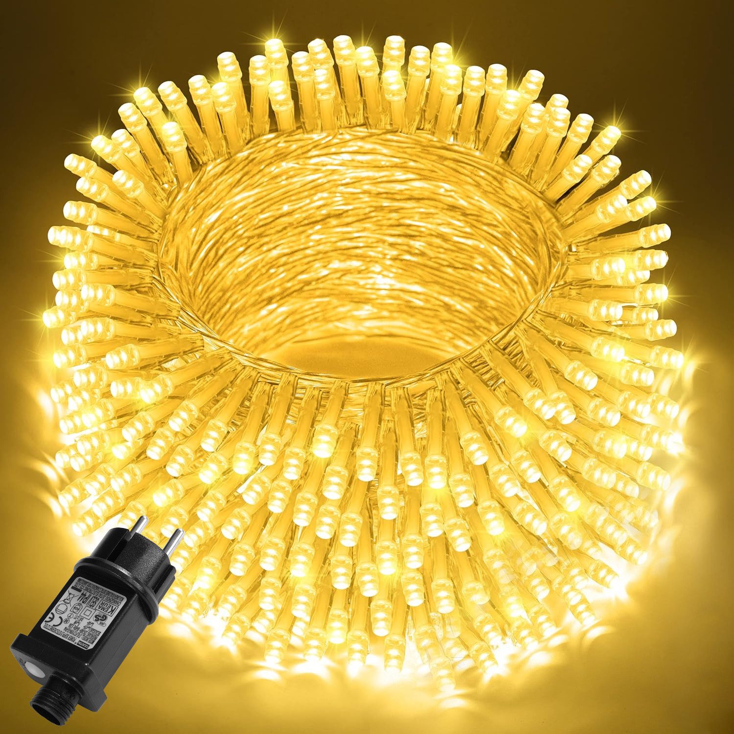 Quntis LED-Lichterkette 10-100M Lichterkette mit Stecker Weihnachtsdeko, In günstig online kaufen