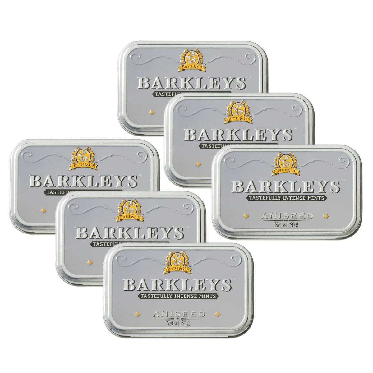 BARKLEYS Süßigkeit, Barkleys Aniseed Pastillen mit würzigem Anis Geschmack 50g 6er Pack