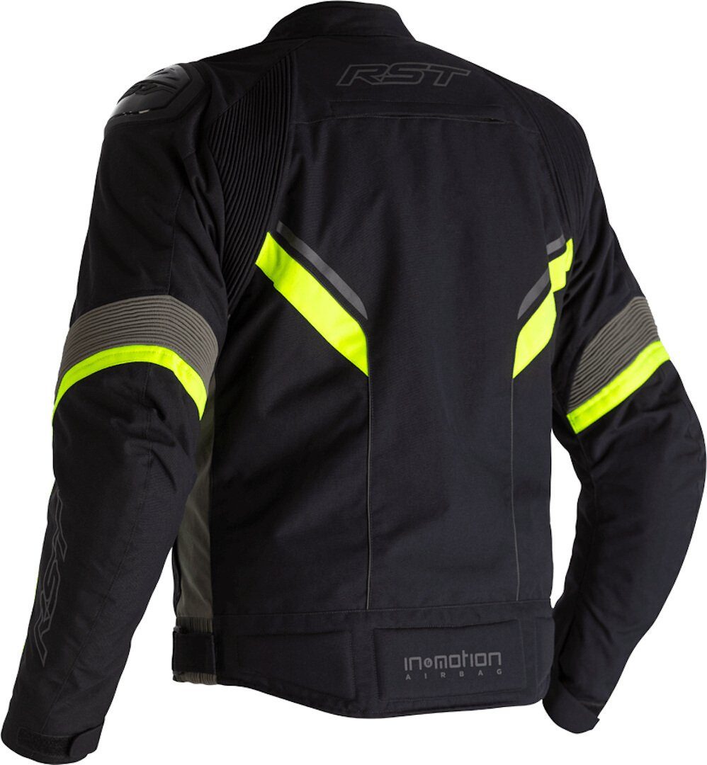 RST Sabre Textiljacke Black/Grey/Neon Airbag Motorradjacke Motorrad