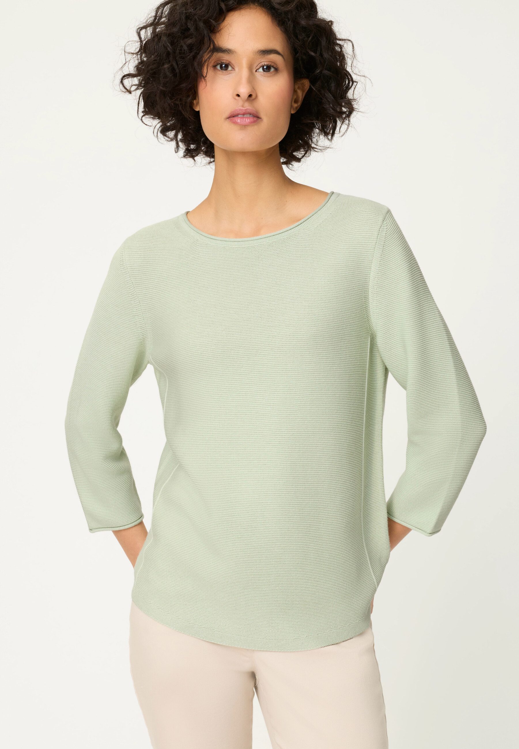 Olsen Strickpullover mit 3/4-Ärmeln