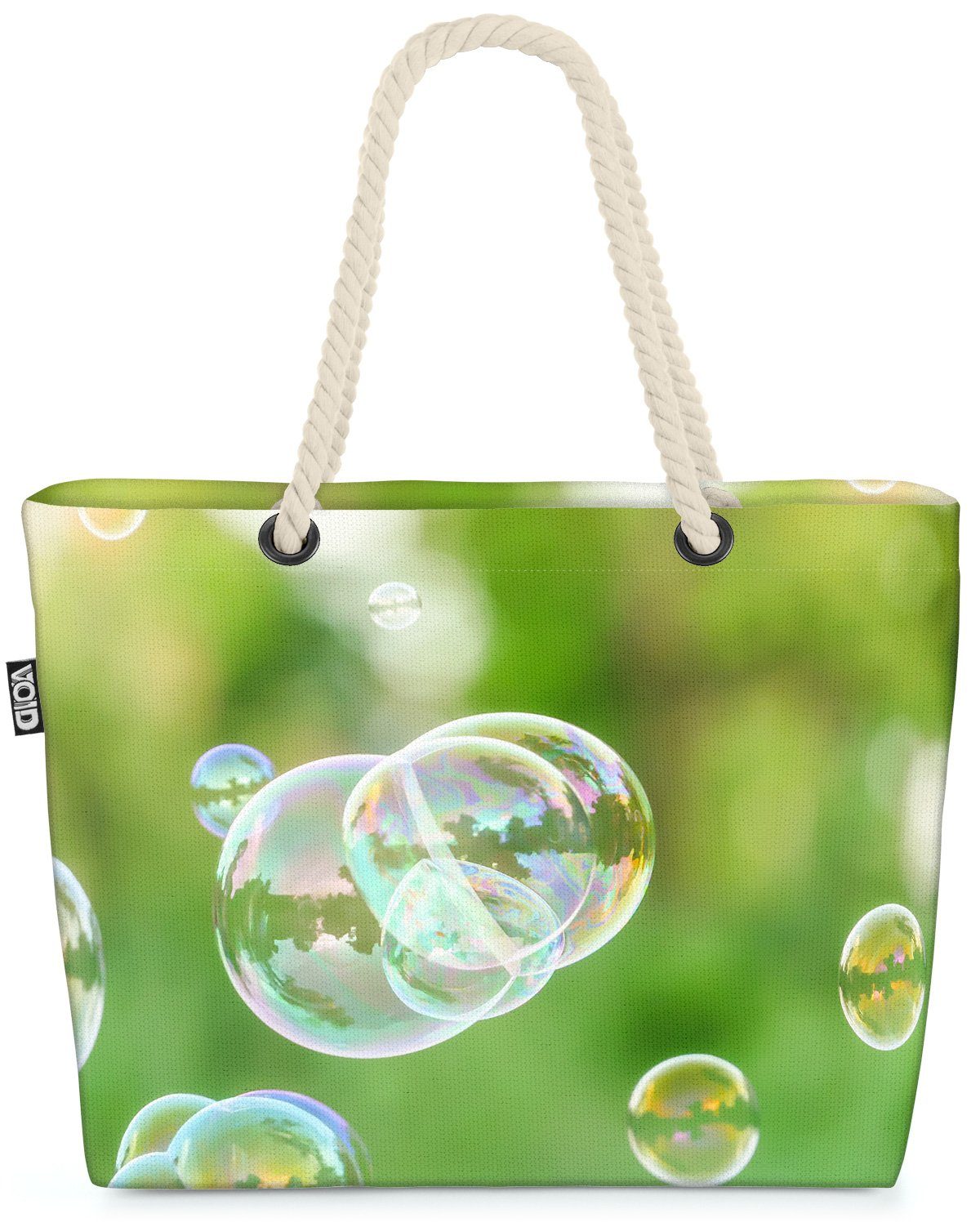 VOID Strandtasche (1-tlg), Garten Seifenblase Natur Freizeit Grün Kinder Wellness Spa Entspannun