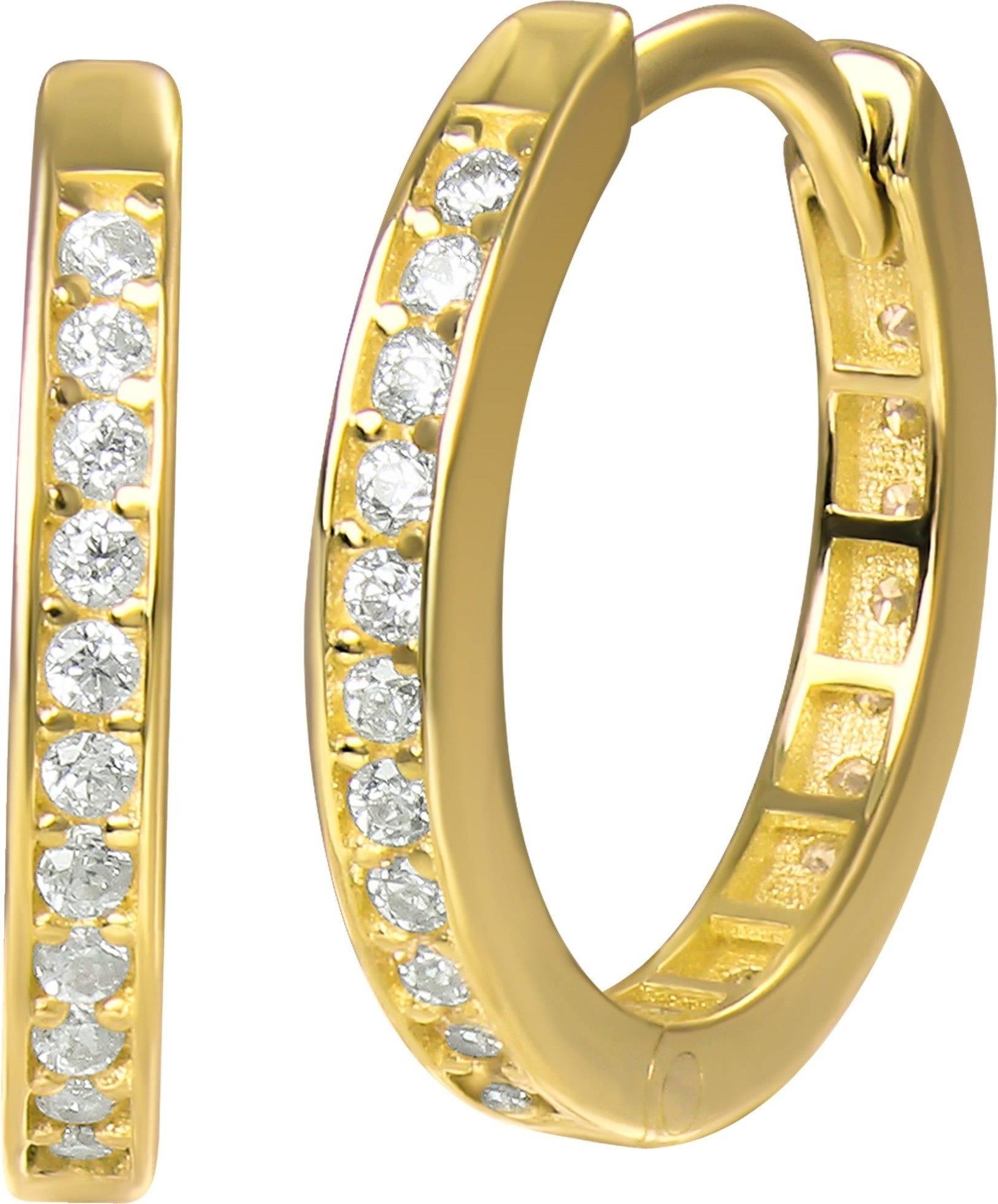 Paar Creolen GoldDream Creole Zirkonia Ohrring 8K Gold