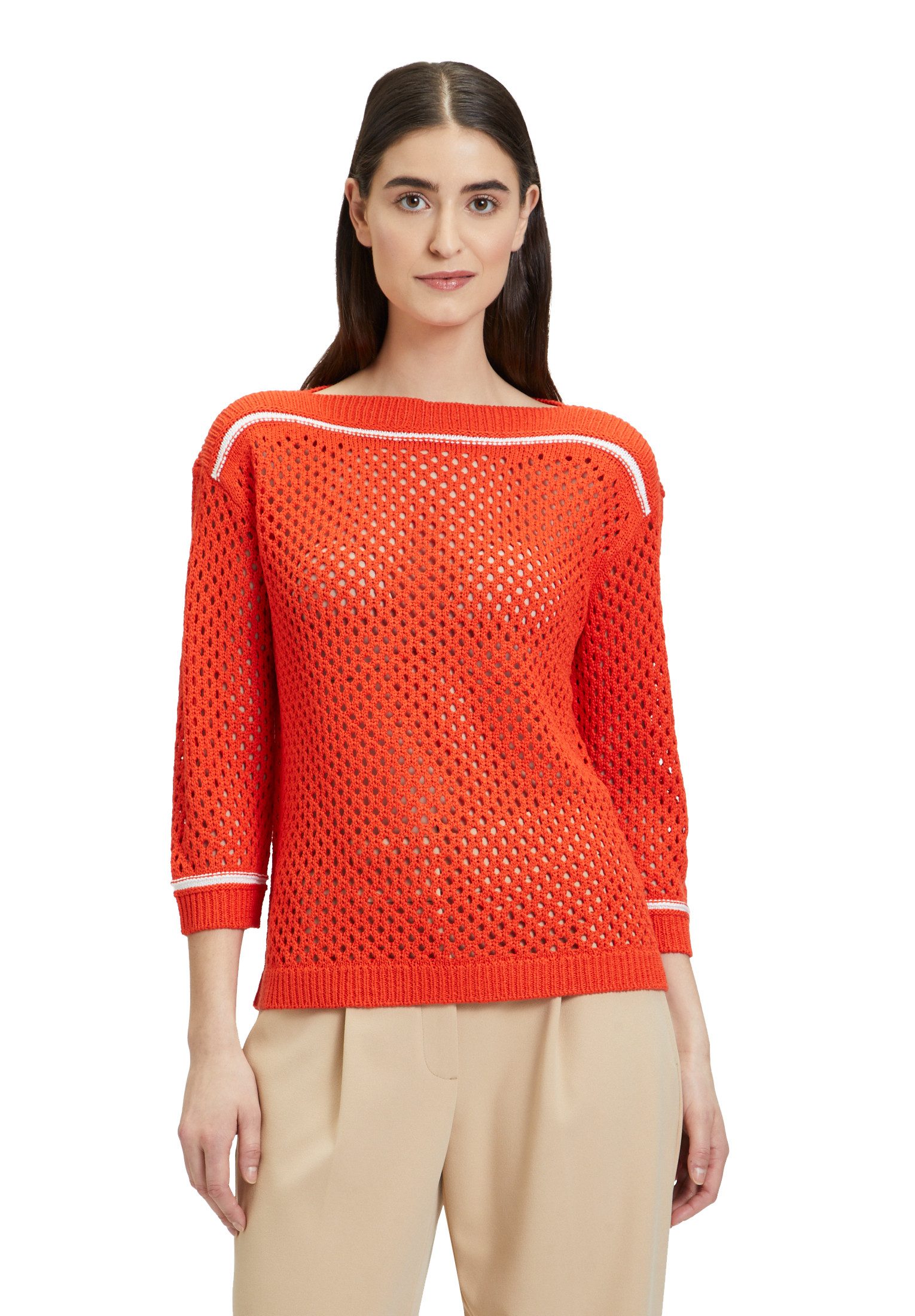 Strickpullover Betty Barclay Damen Lochstrick-Pullover mit Strickdetails
