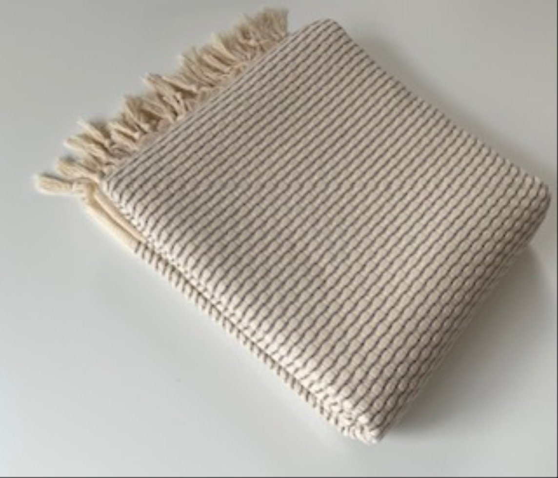 Sandiik, 200x240cm, 100% Handgewebte Handgewebt Verla Biobaumwolle Wohndecke aus