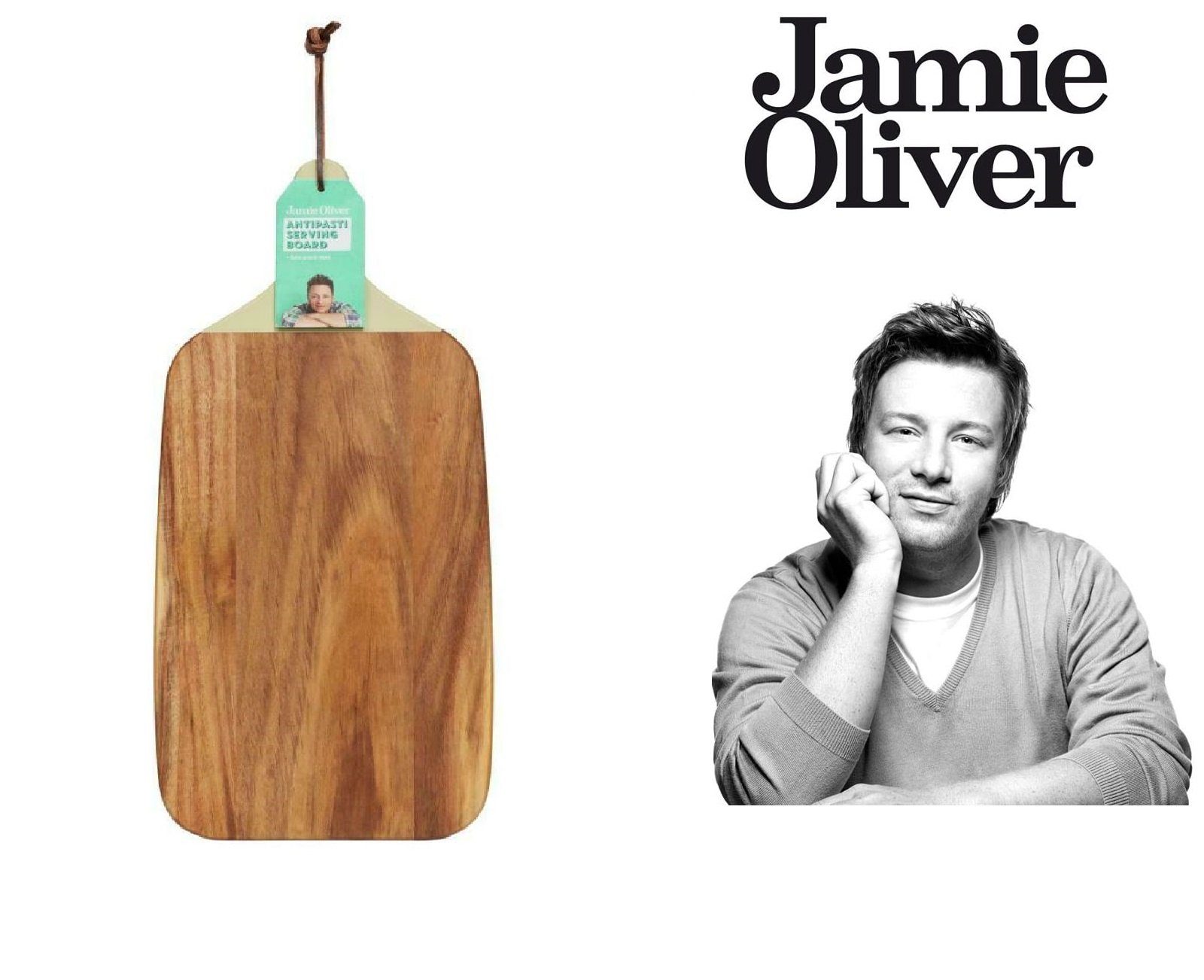 JAMIE OLIVER Servierbrett Jamie Oliver Schneidebrett Servierbrett Akazie 41x19cm 556897, Akazienholz