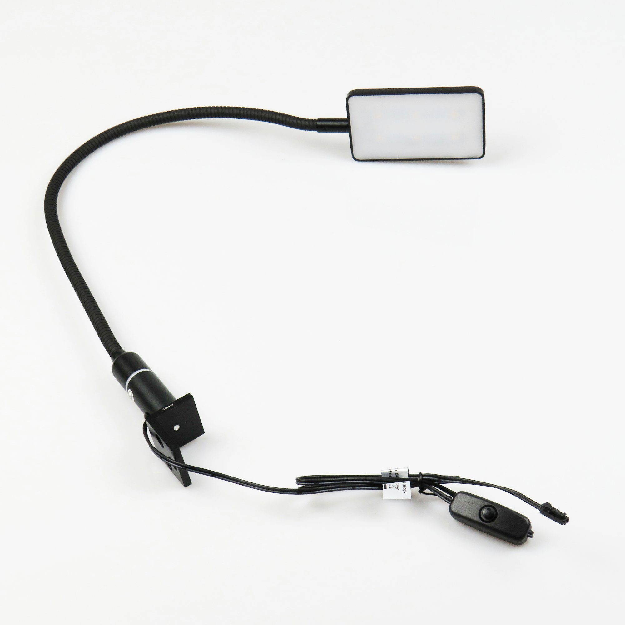 kalb Bettleuchte flexible 4W Leseleuchte schwarz, 1er LED Nachttischlampe Bettlampe Set schwarz, warmweiß