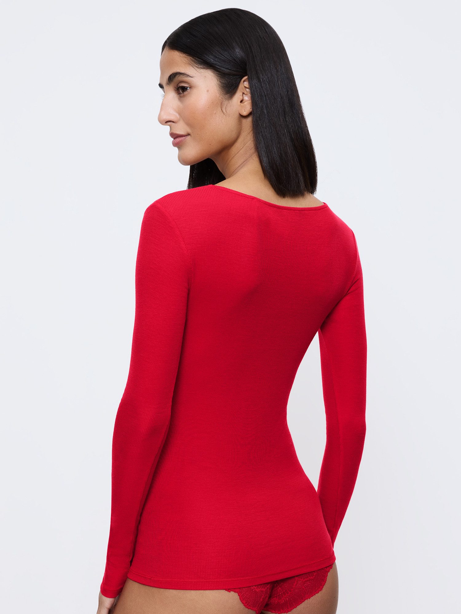 Triumph Longsleeve Beauty Layers Top Scoop Neck Langärmeliges Top mit sinnlichem, tiefem Rundhalsausschnitt