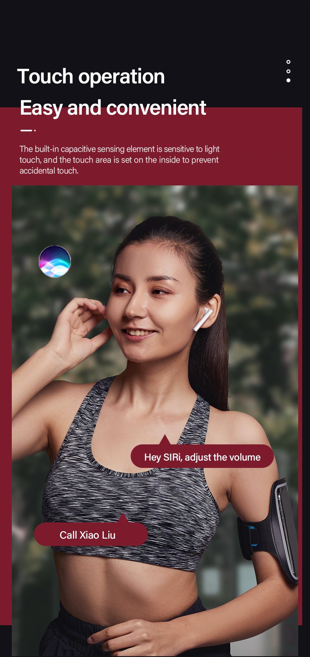 Lenovo XT83 mit Touch-Steuerung mAh Stereo-Ohrhörer Google Siri, kabellos, (True - mit Assistant, 250 Bluetooth-Kopfhörer Kopfhörer-Ladehülle Wireless, Weiß) Bluetooth 5.0