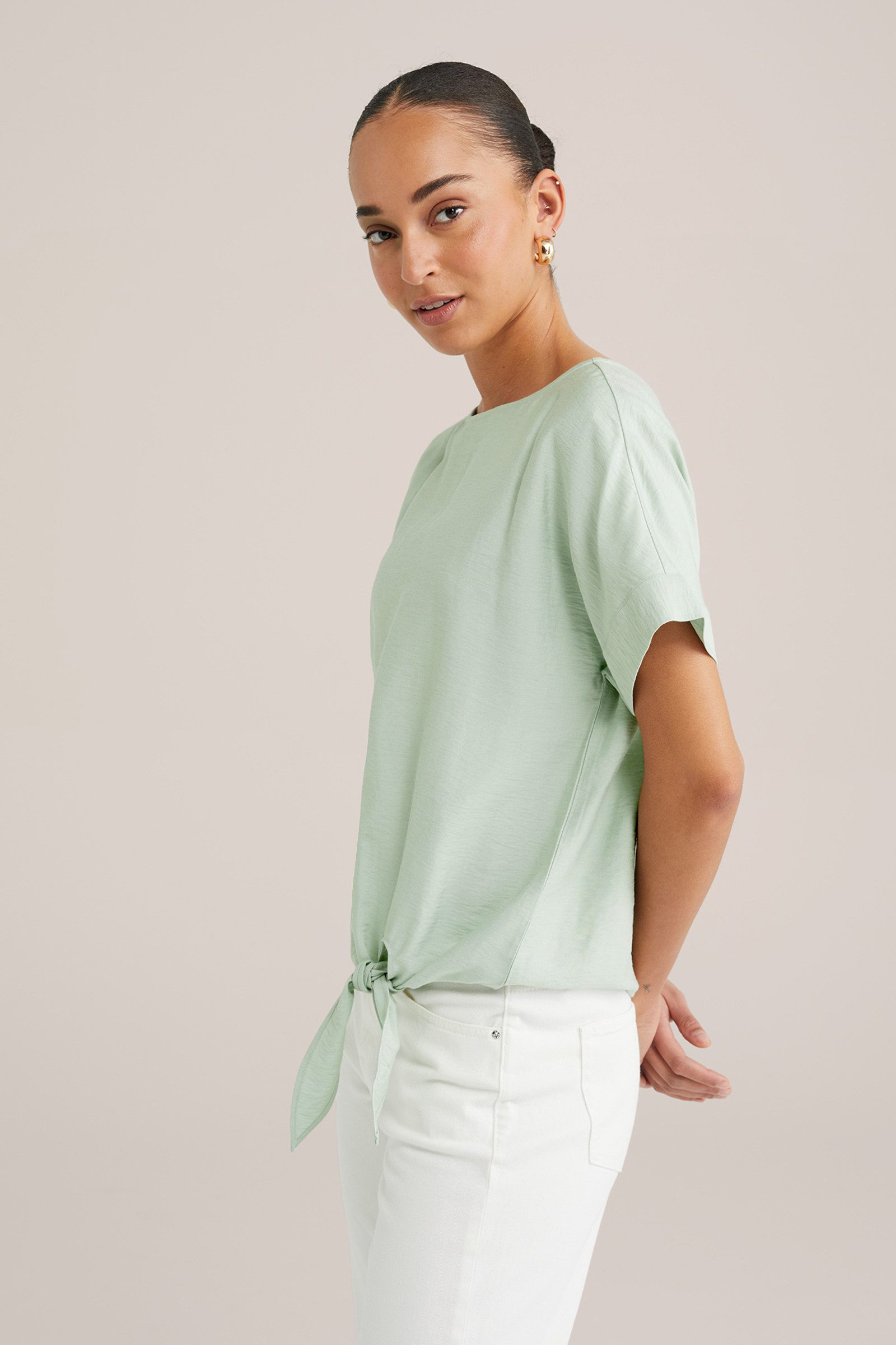 WE Fashion Kurzarmbluse günstig online kaufen