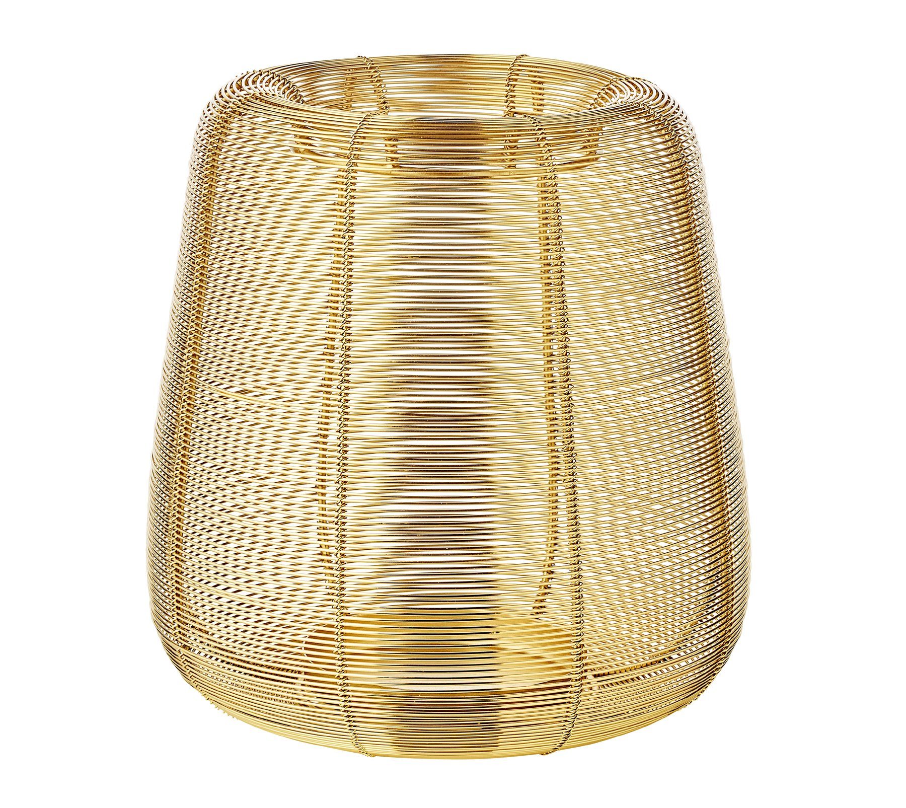 EDZARD Windlicht Kurt, Höhe 24 cm, goldfarben, Edelstahl vernickelt, Laterne, Kerzenhalter in Rillenoptik. € 33,80