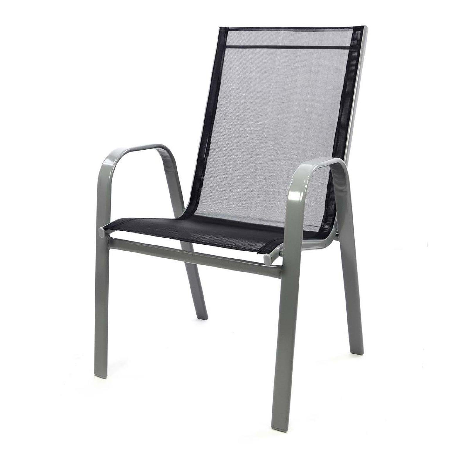 VCM Garten-Essgruppe Gartenmöbel-Set Glastisch H. 92 x B. 55 x T. 58 cm, (Set, 3-tlg., 1x Tisch 2x Stuhl)