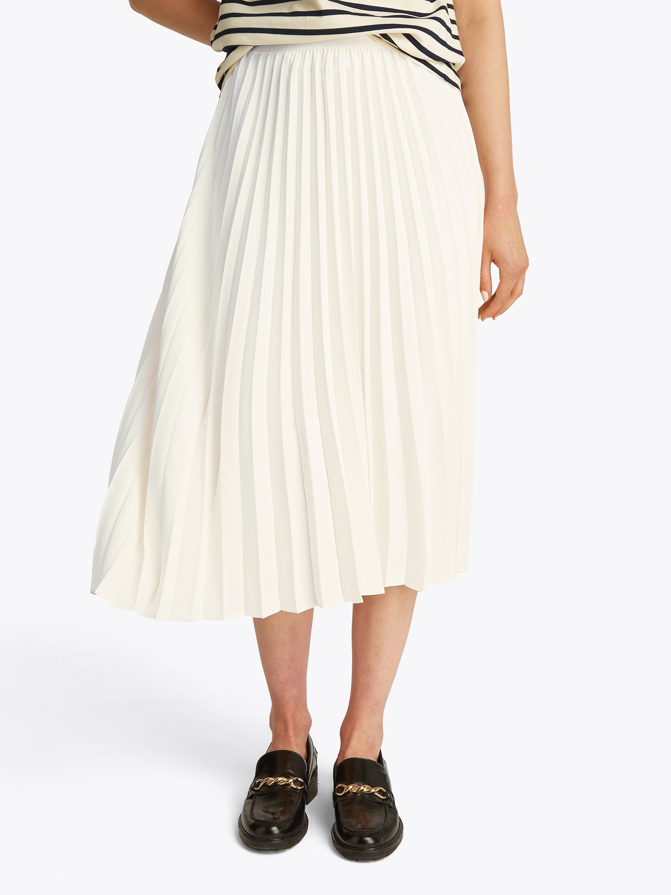 Plisseerock FLUID PLEATED PULL ON MIDI SKIRT