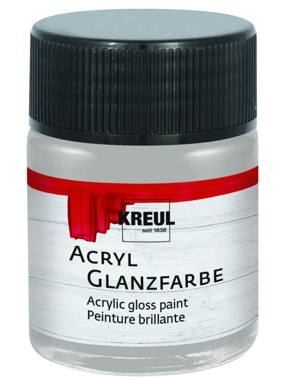 Acrylfarbe Kreul Acryl Glanzfarbe silber 50 ml