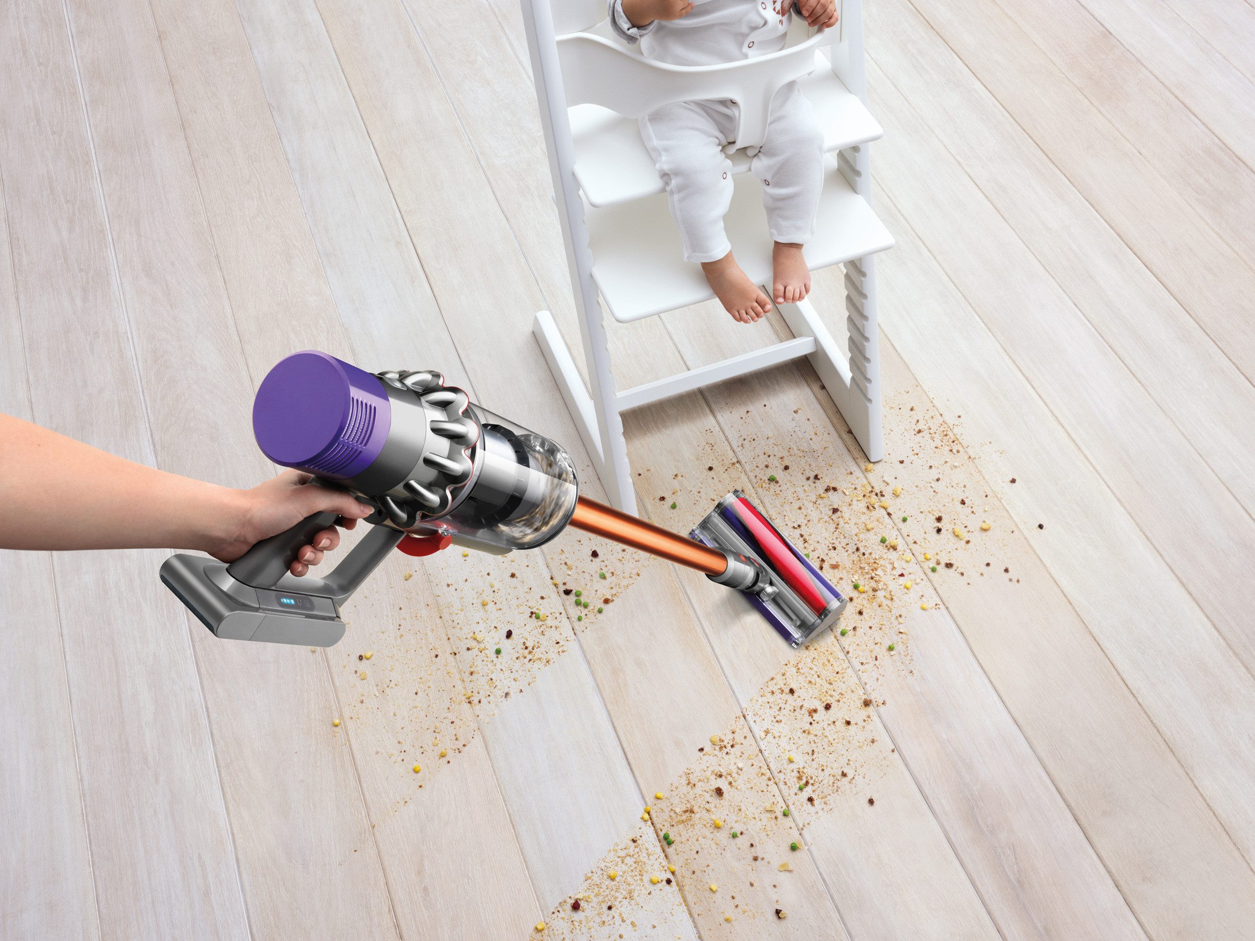 DYSON Akku-Hand-und Stielstaubsauger V10, 545 W, beutellos, Die Saugkraft eines kabelgebundenen Staubsaugers.